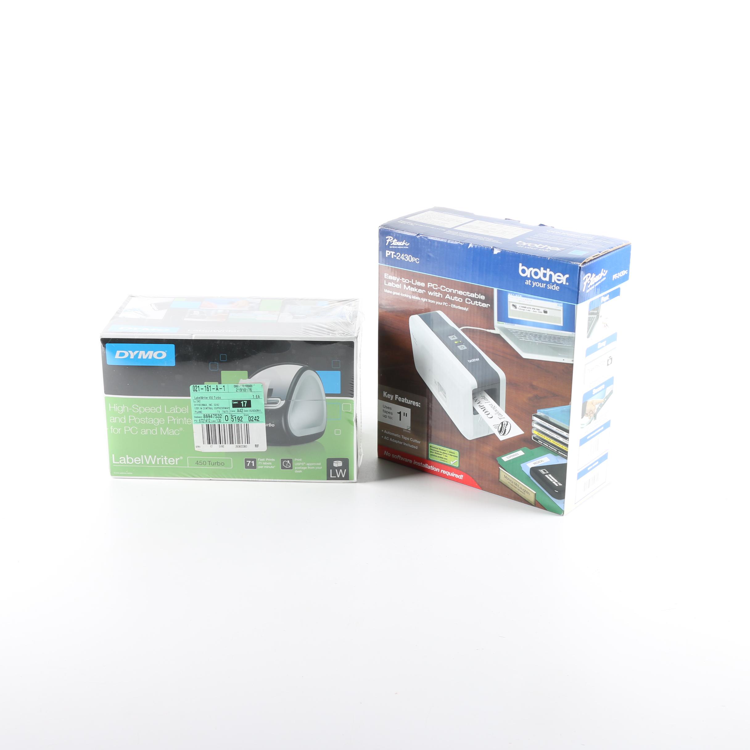 Brother and Dymo Label Makers
