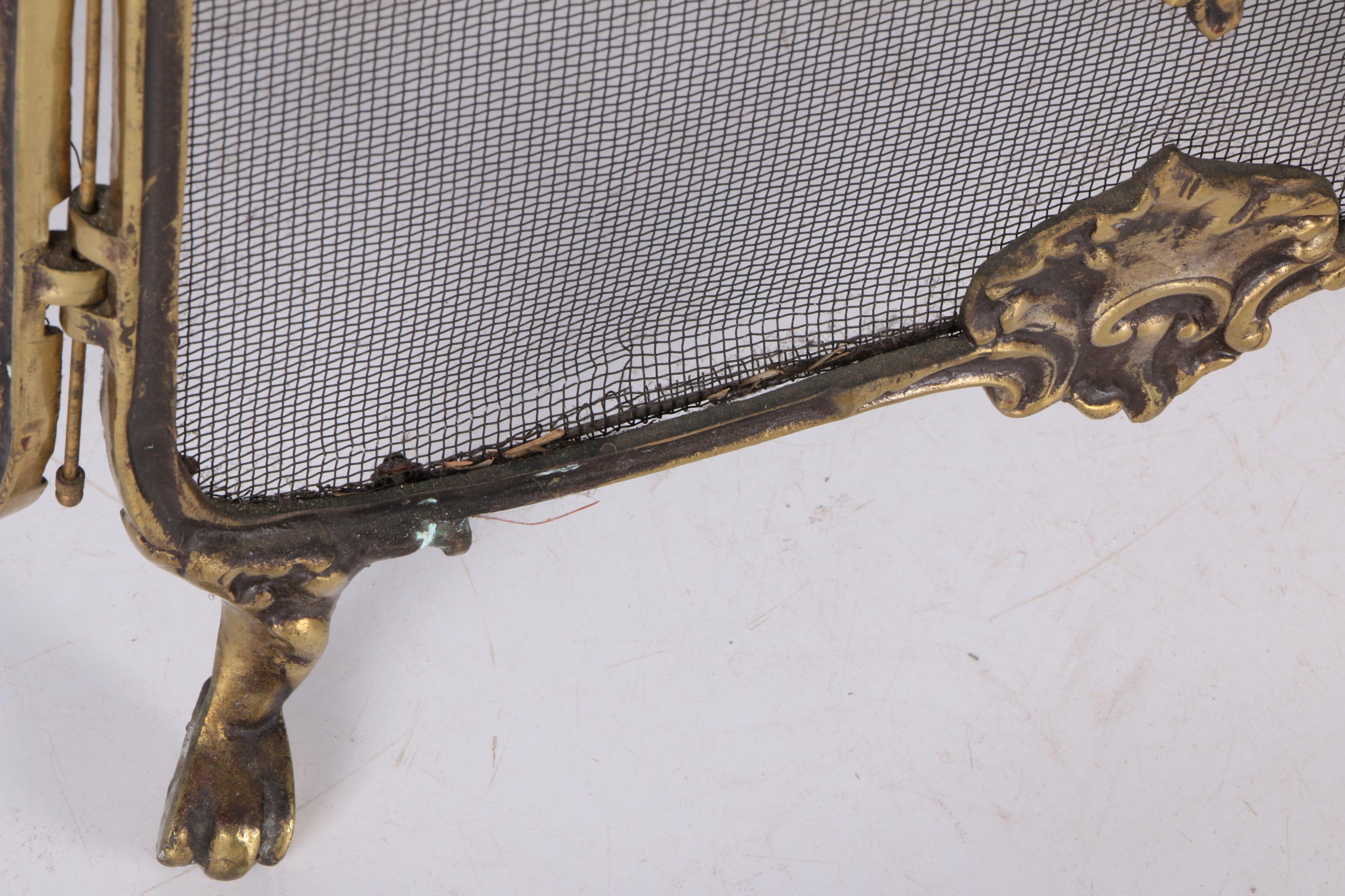 French Baroque Brass Fireplace Screen