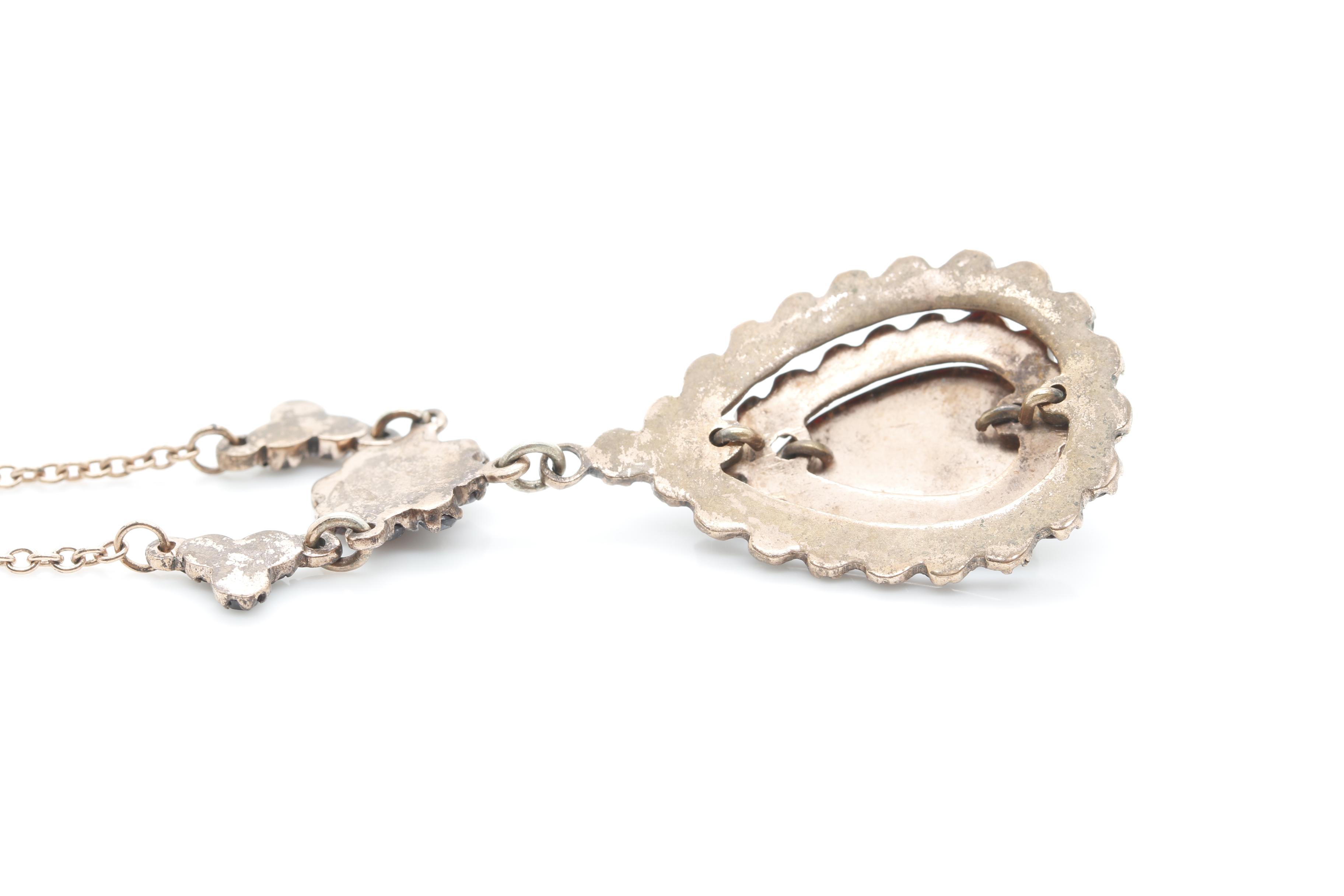 Rose Tone Garnet Necklace