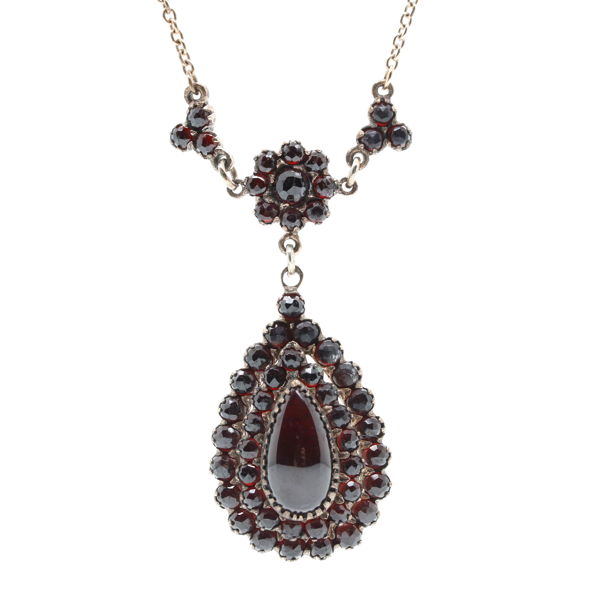 Rose Tone Garnet Necklace