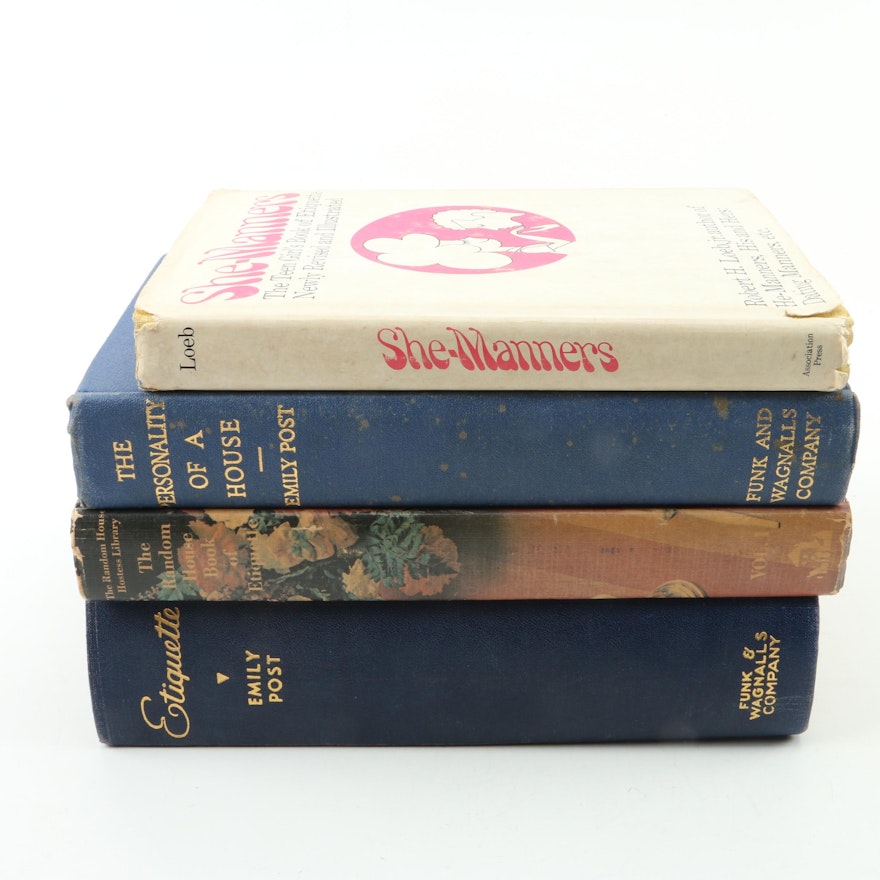 Vintage Books on Etiquette Including Emily Post