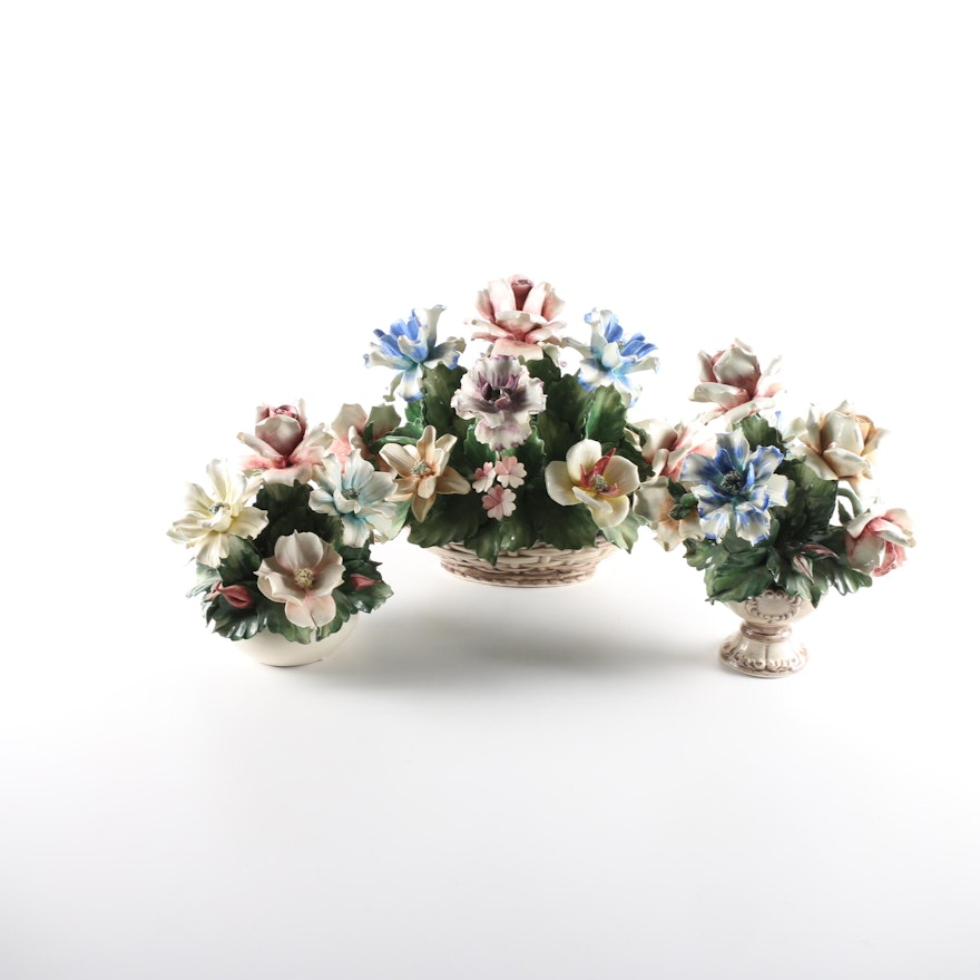Porcelain Capodimonte Bouquets