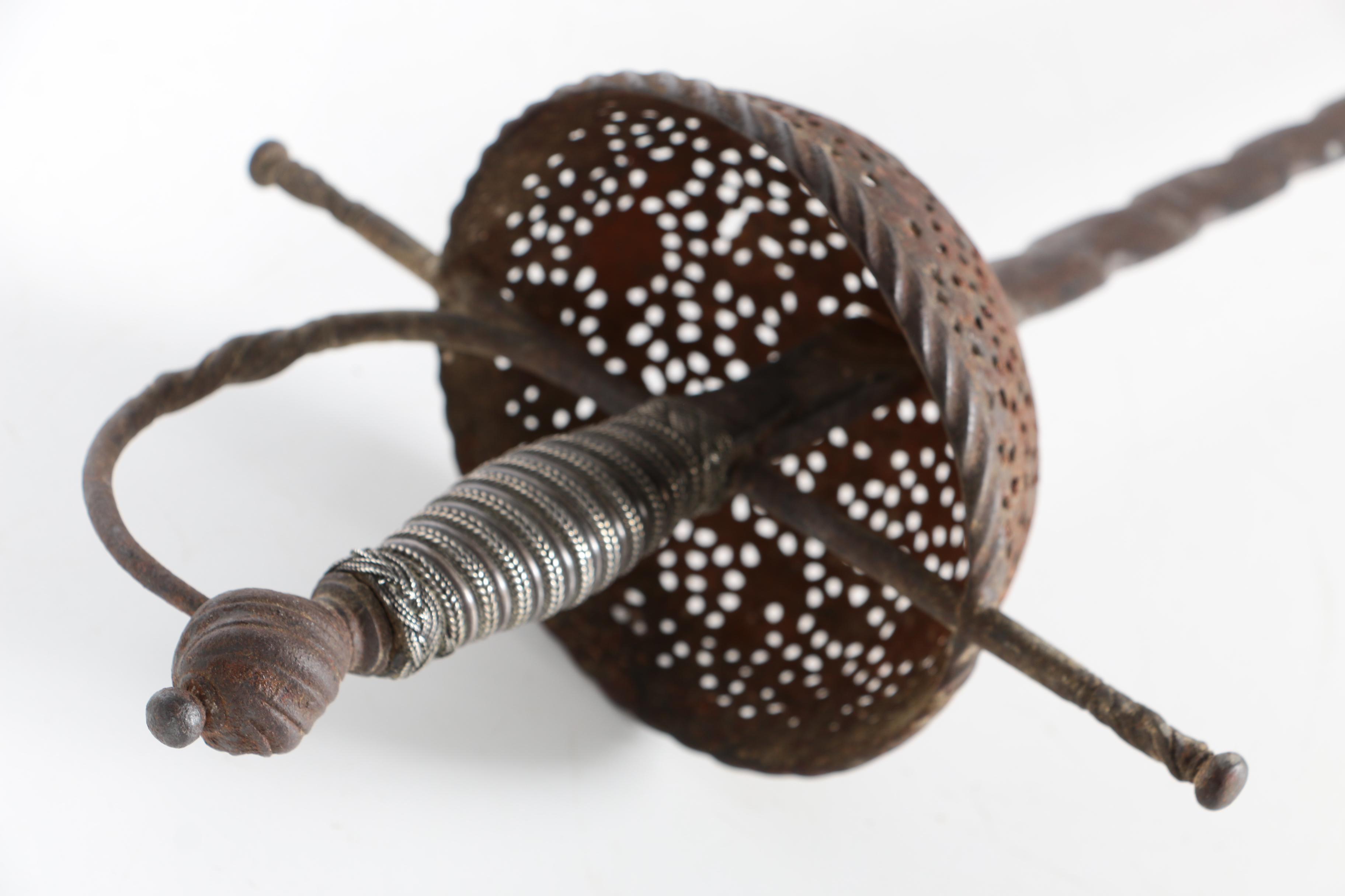 18th Century Flamberge Cup-Hilted Rapier