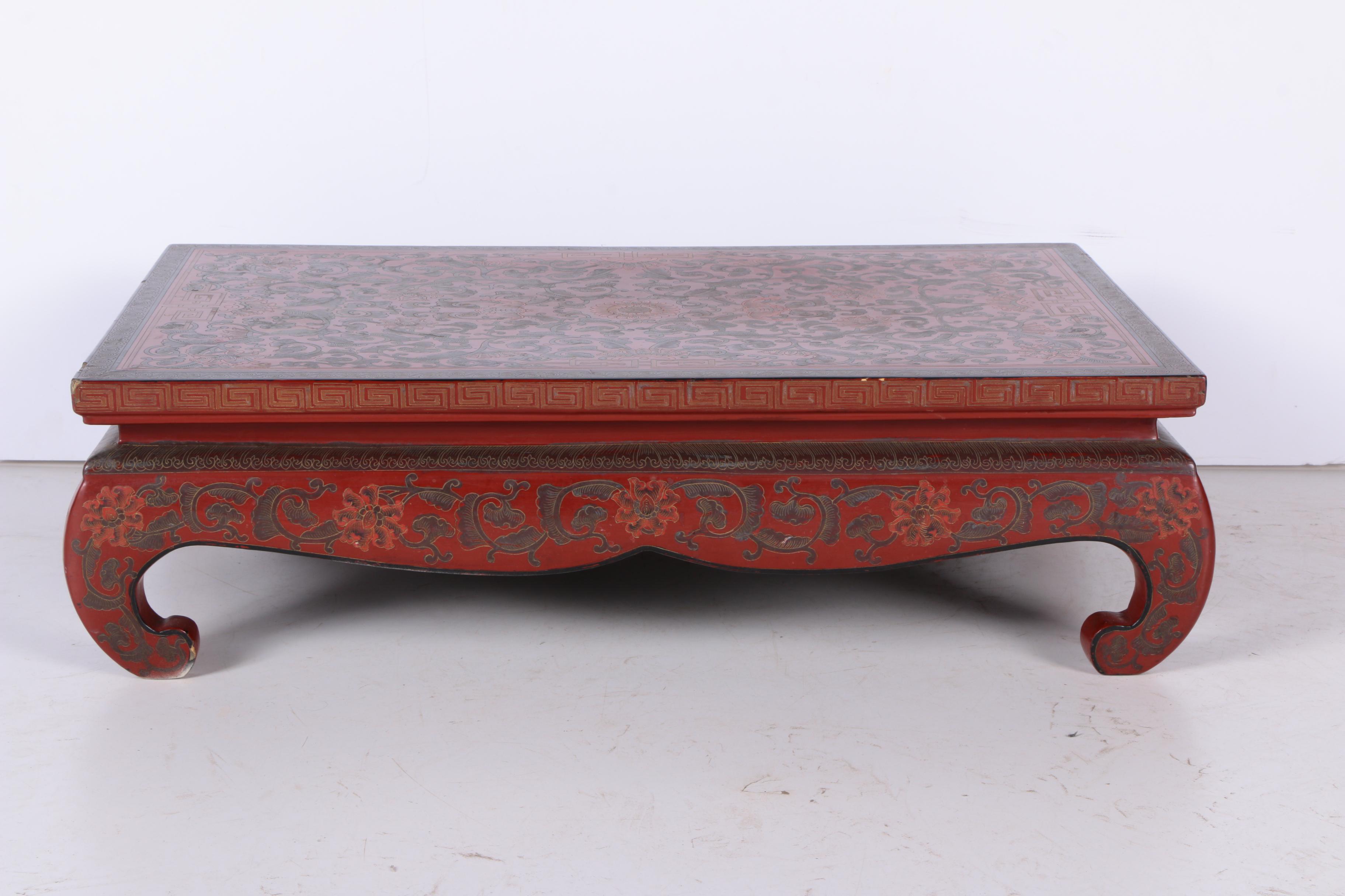 Antique Chinese Wooden Tea Tray