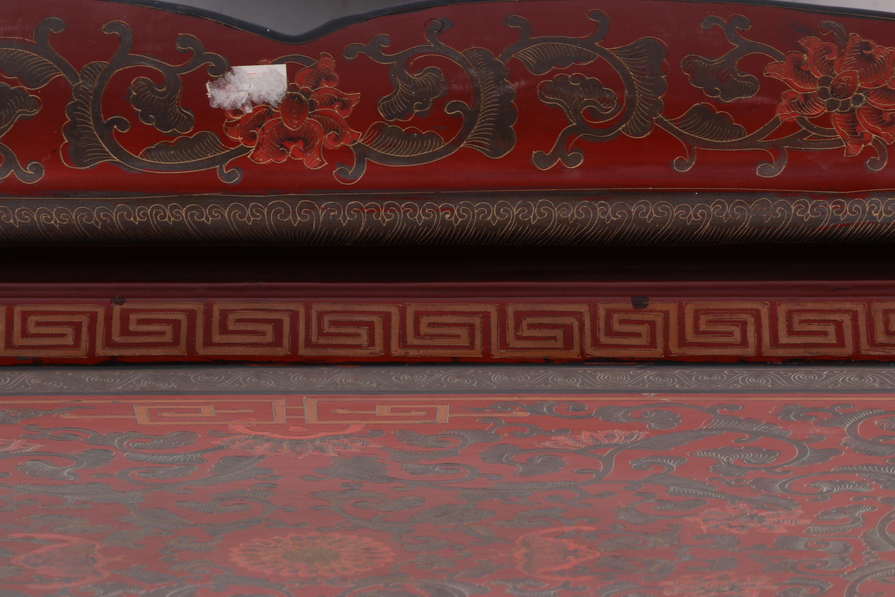 Antique Chinese Wooden Tea Tray