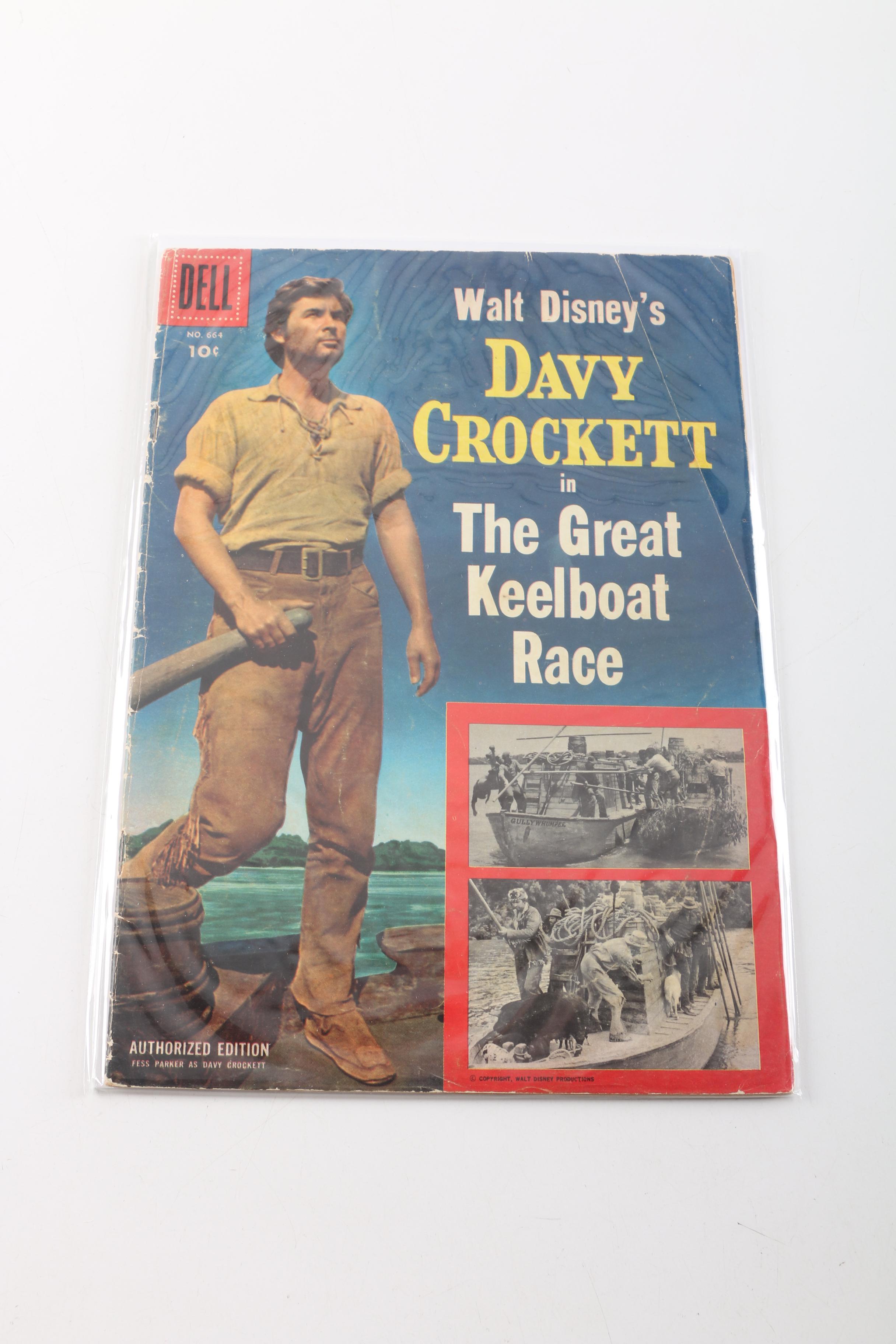 Mid-1950s "Four Color" Comics Featuring "Davy Crockett"