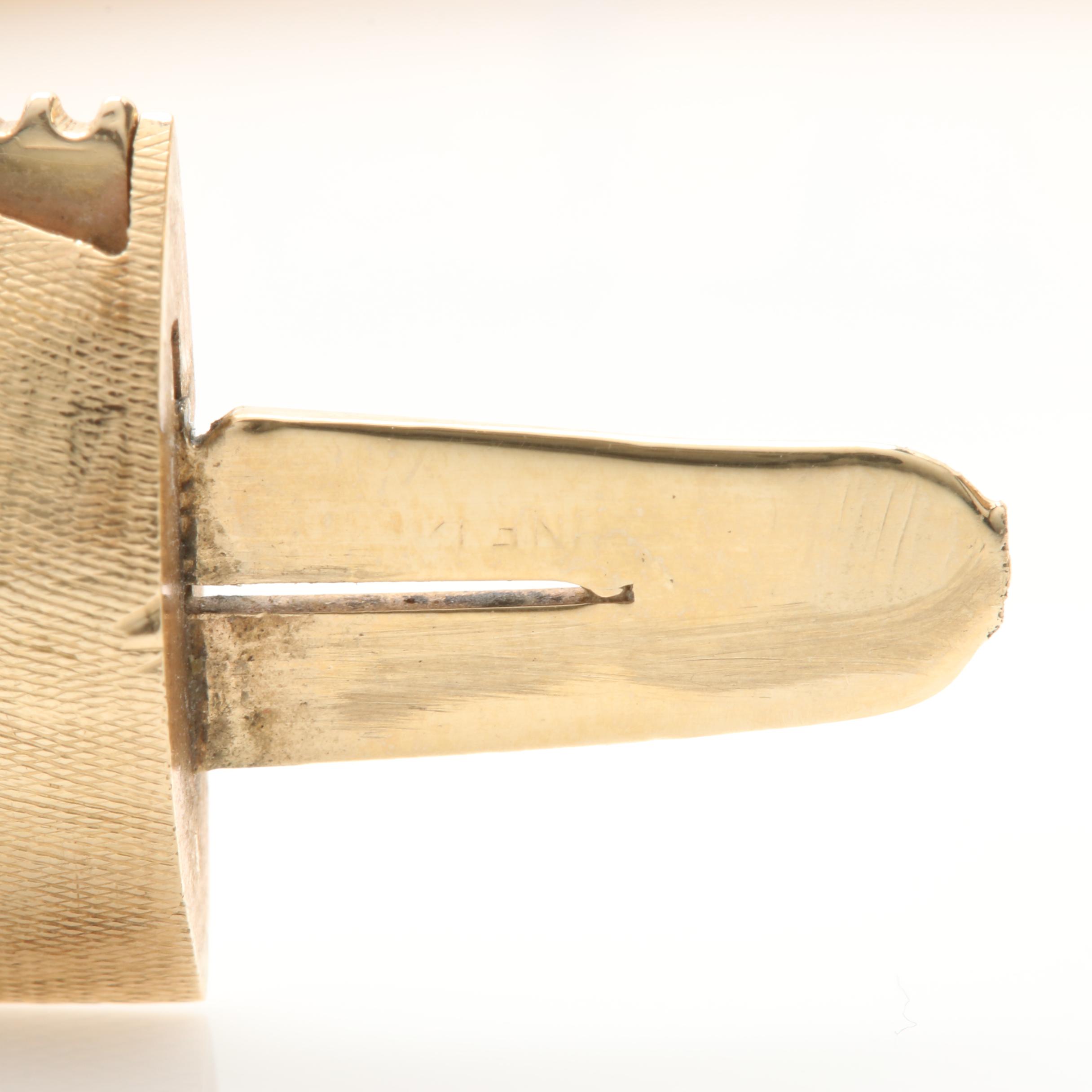 14K Yellow Gold Hinged Bangle Bracelet