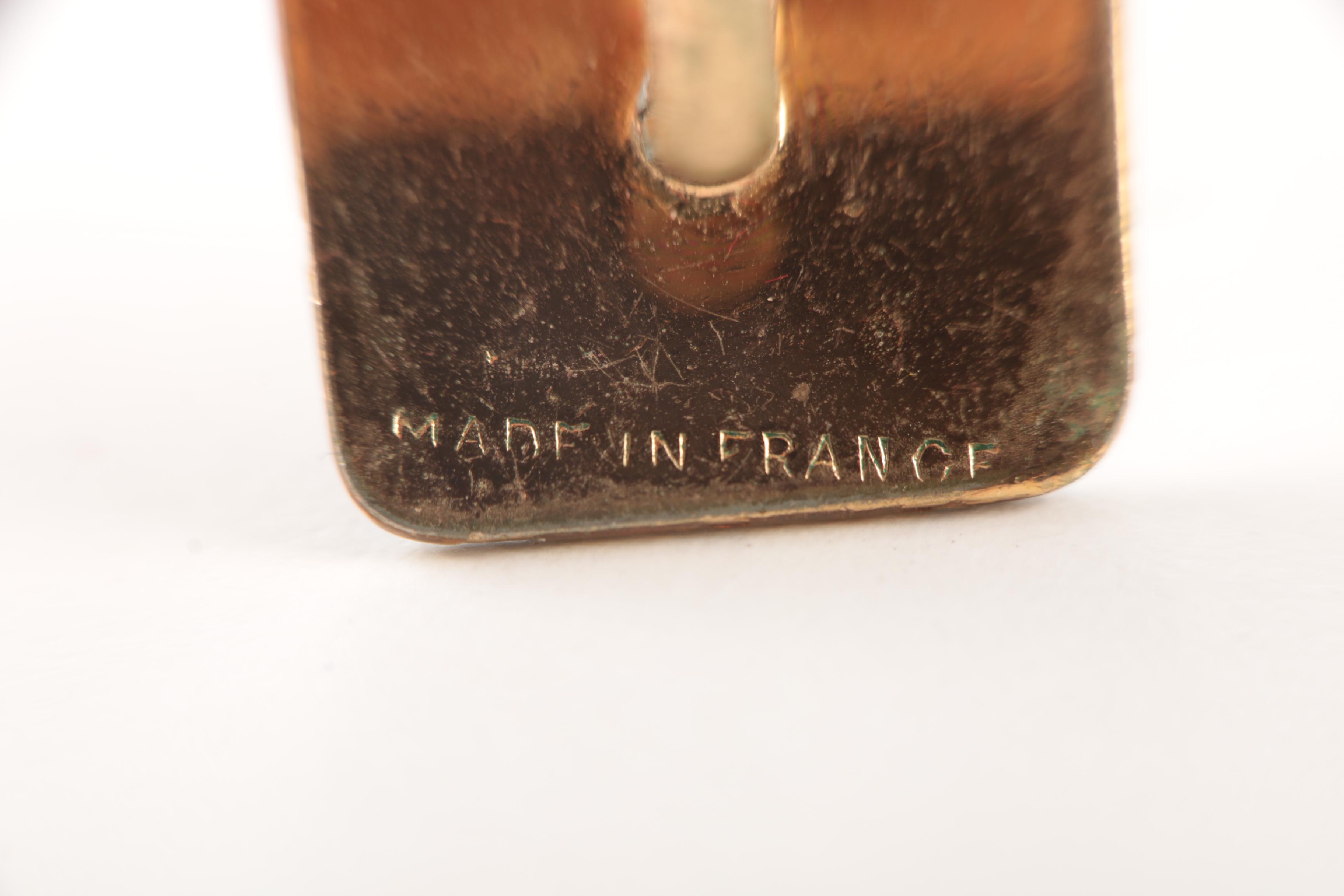 Silver and Gold Tone Nephrite, Onyx and Mother of Pearl Cufflinks and Tie Bars