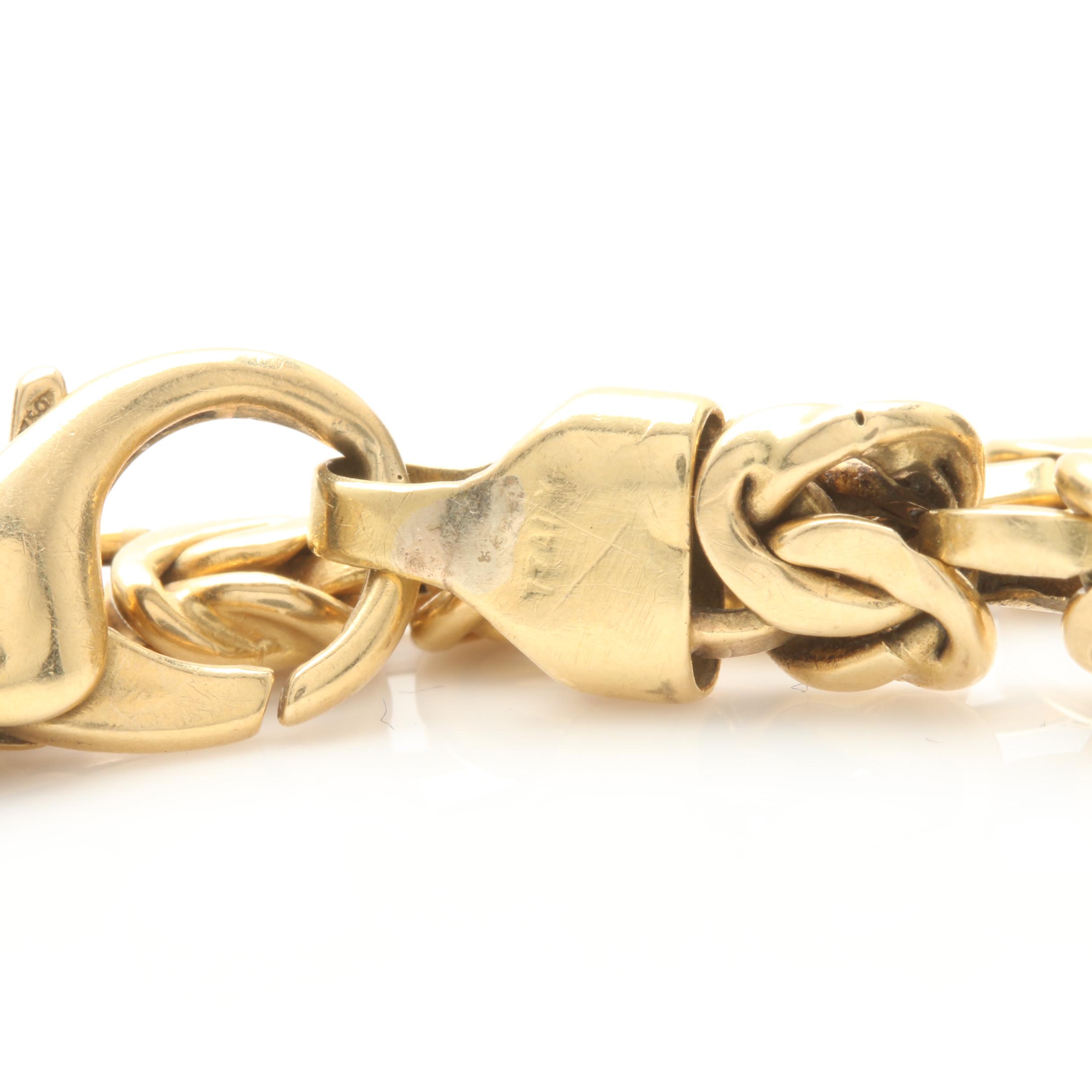 18K Yellow Gold Byzantine Chain Bracelet
