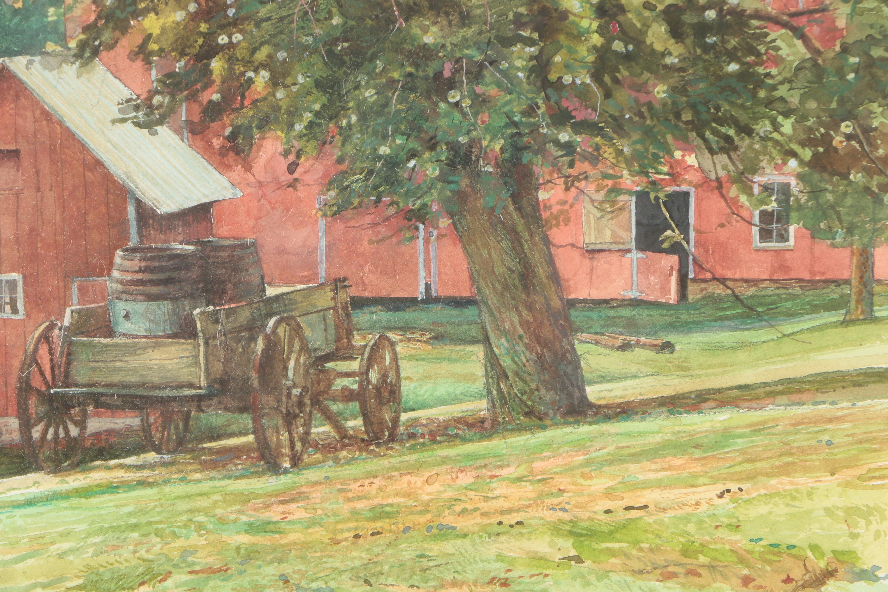 Bradley W. Shoemaker Vintage Watercolor Painting