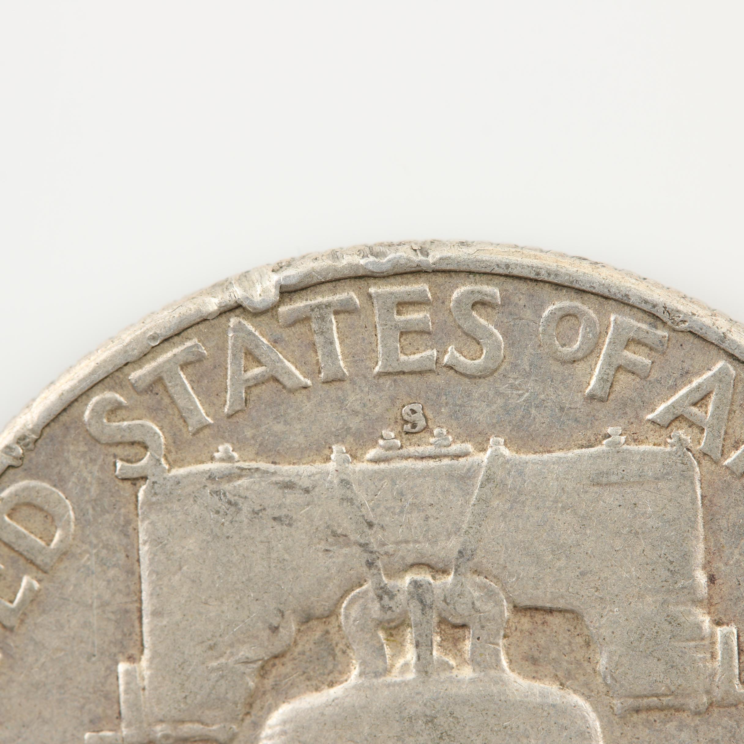 Group of Four Walking Liberty and Three Franklin Silver Half Dollars