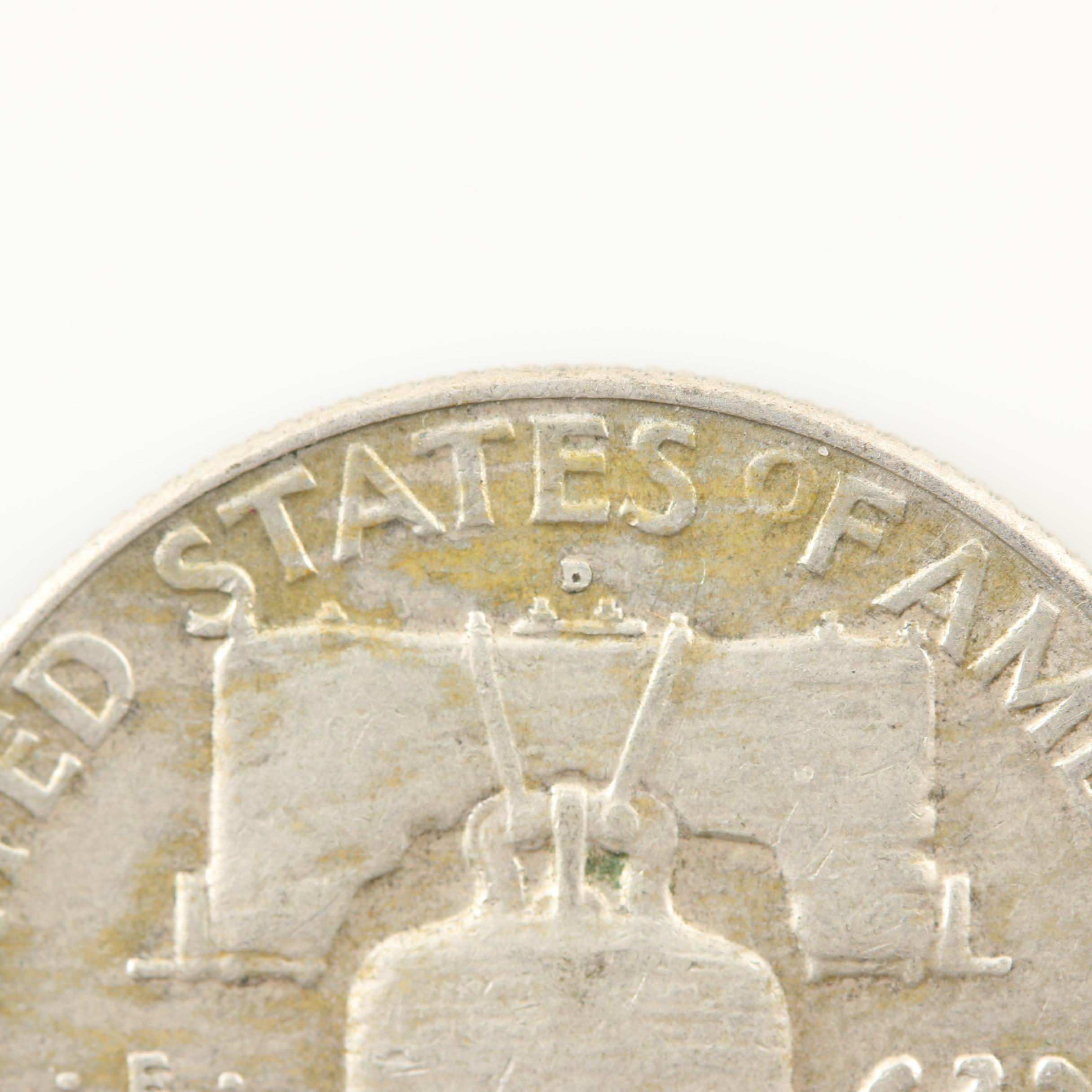 Group of Four Walking Liberty and Three Franklin Silver Half Dollars