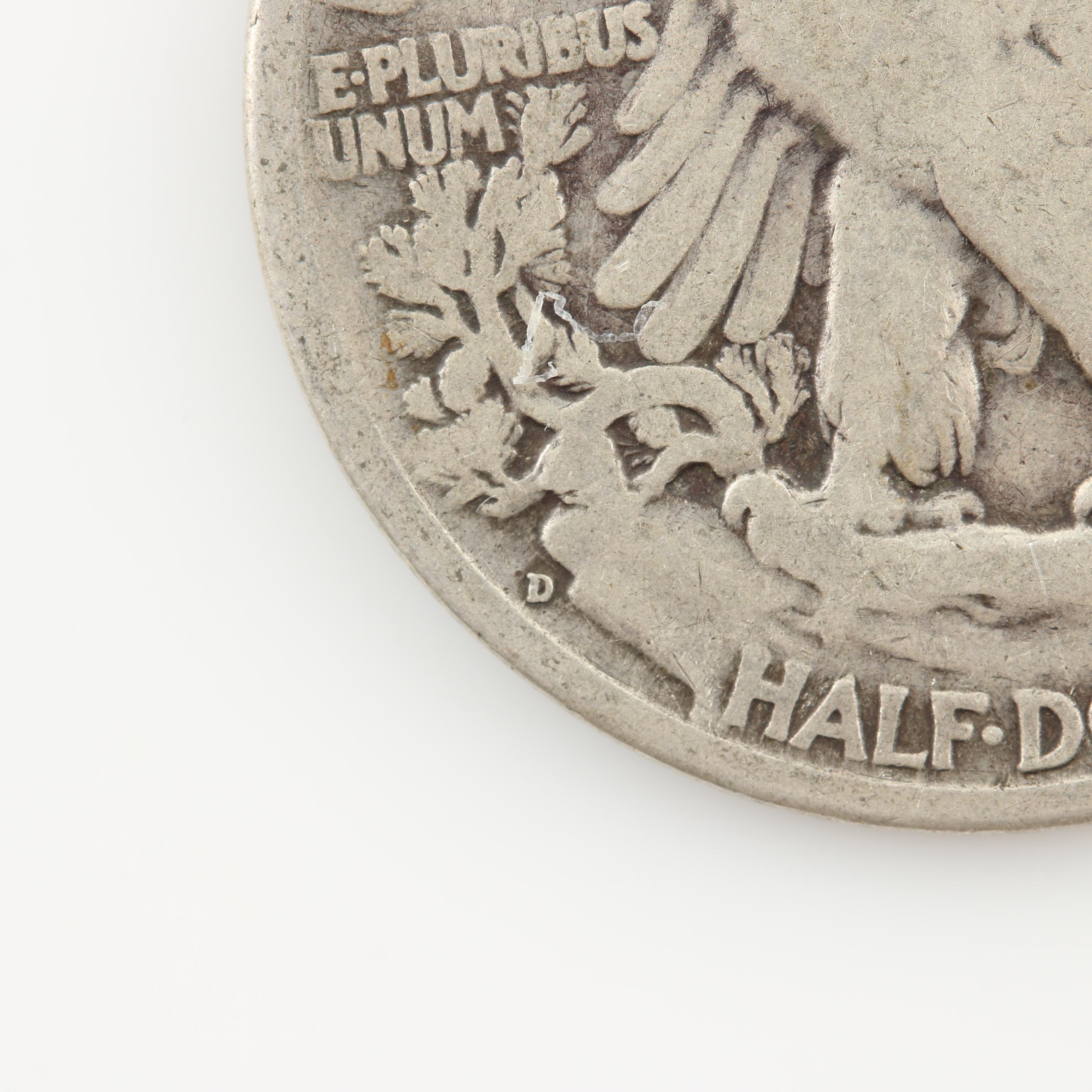 Group of Four Walking Liberty and Three Franklin Silver Half Dollars