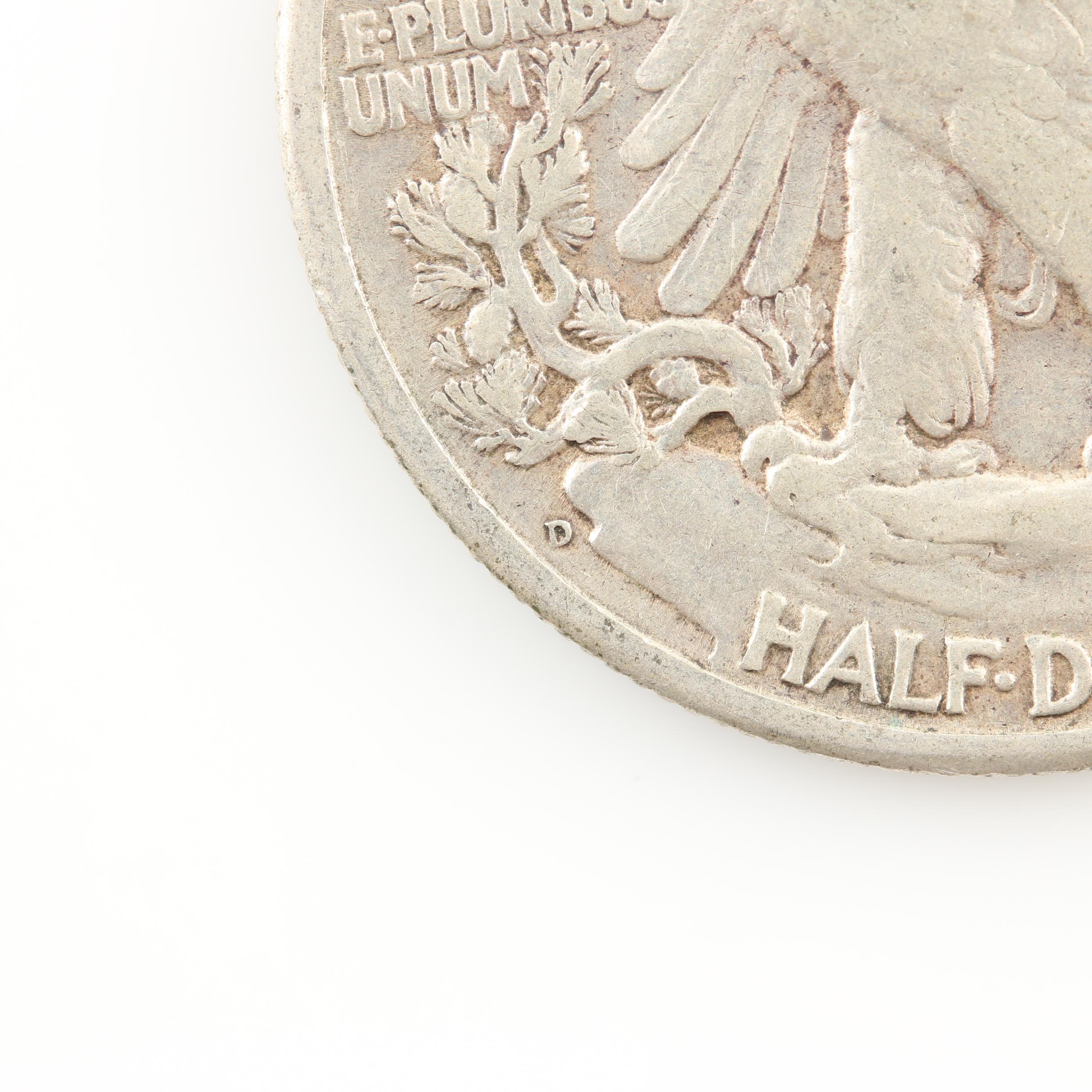 Group of Four Walking Liberty and Three Franklin Silver Half Dollars