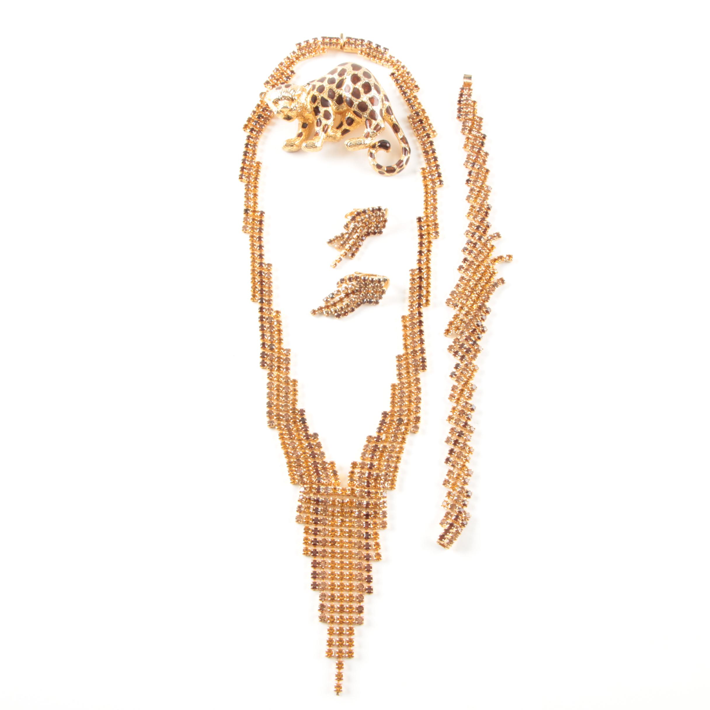 Gold Toned Statement Jewelry Featuring Jomaz