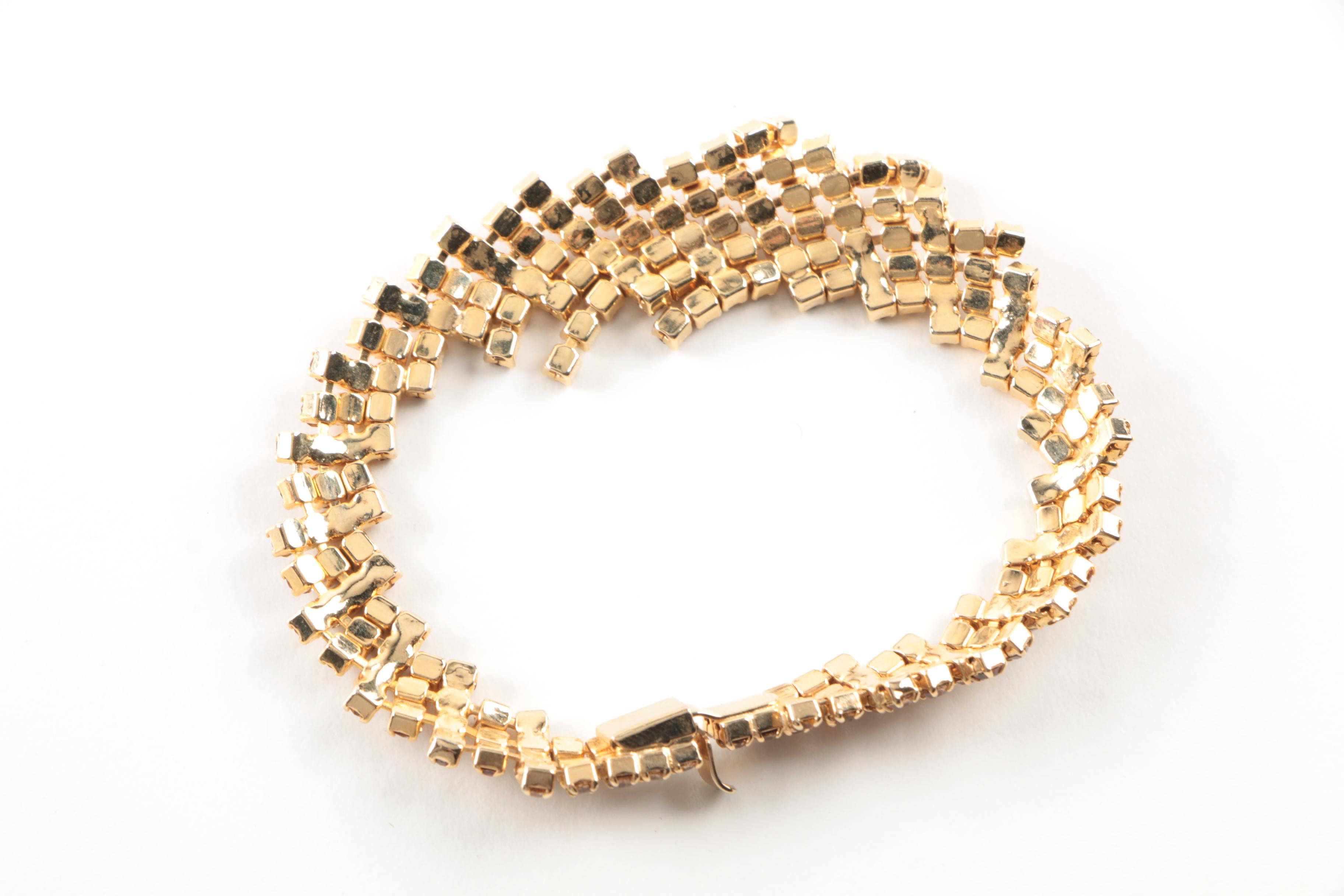 Gold Toned Statement Jewelry Featuring Jomaz