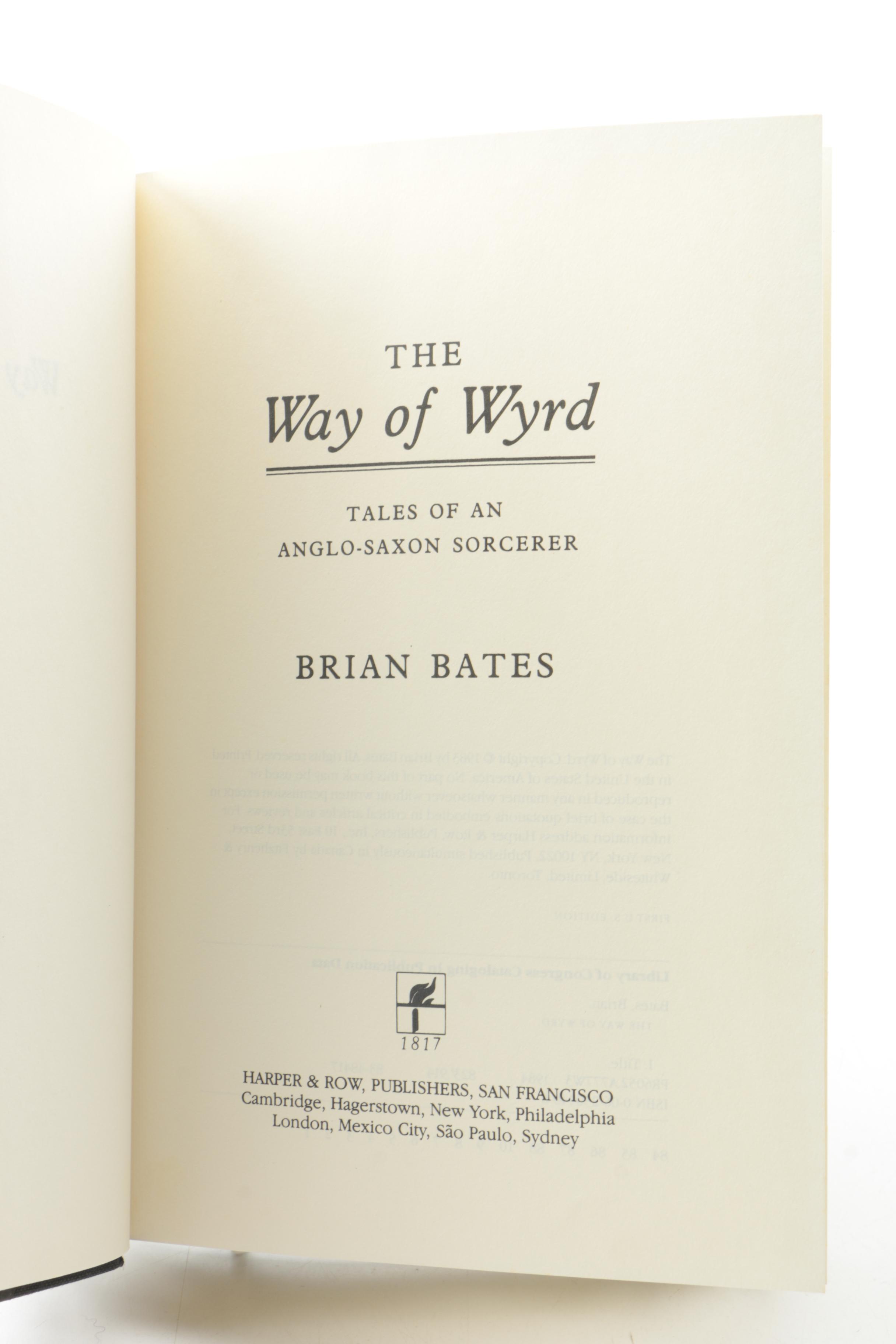 1983 First U.S. Edition "The Way of Wyrd" by Brian Bates