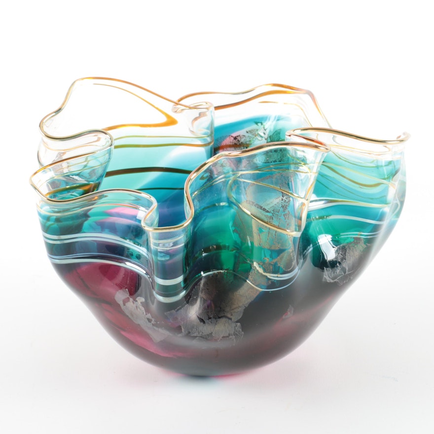 1997 Scott and Laura Curry Art Glass Bowl