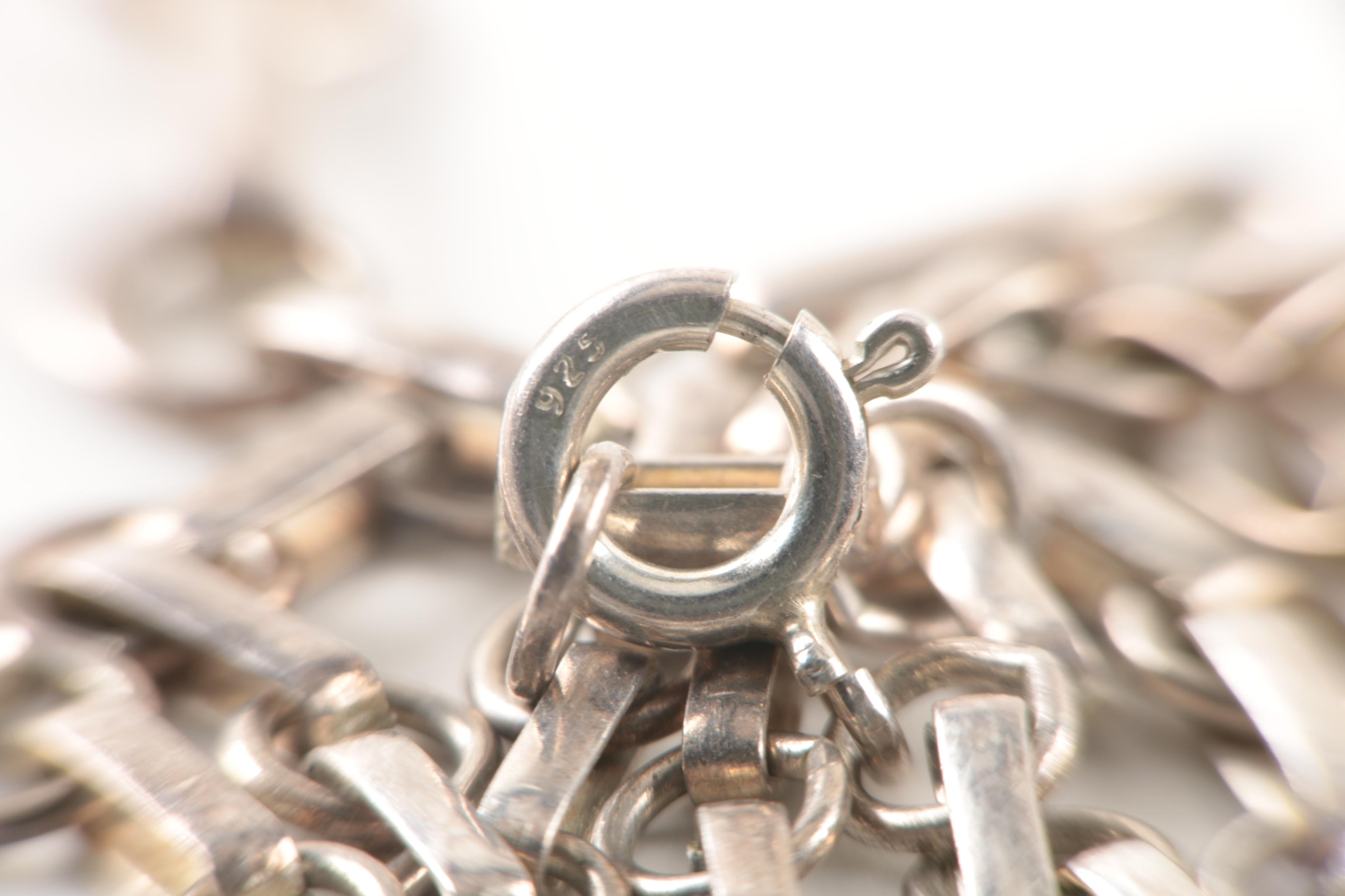 Sterling Silver Turquoise, Coral and Cubic Zirconia Necklace and Earrings