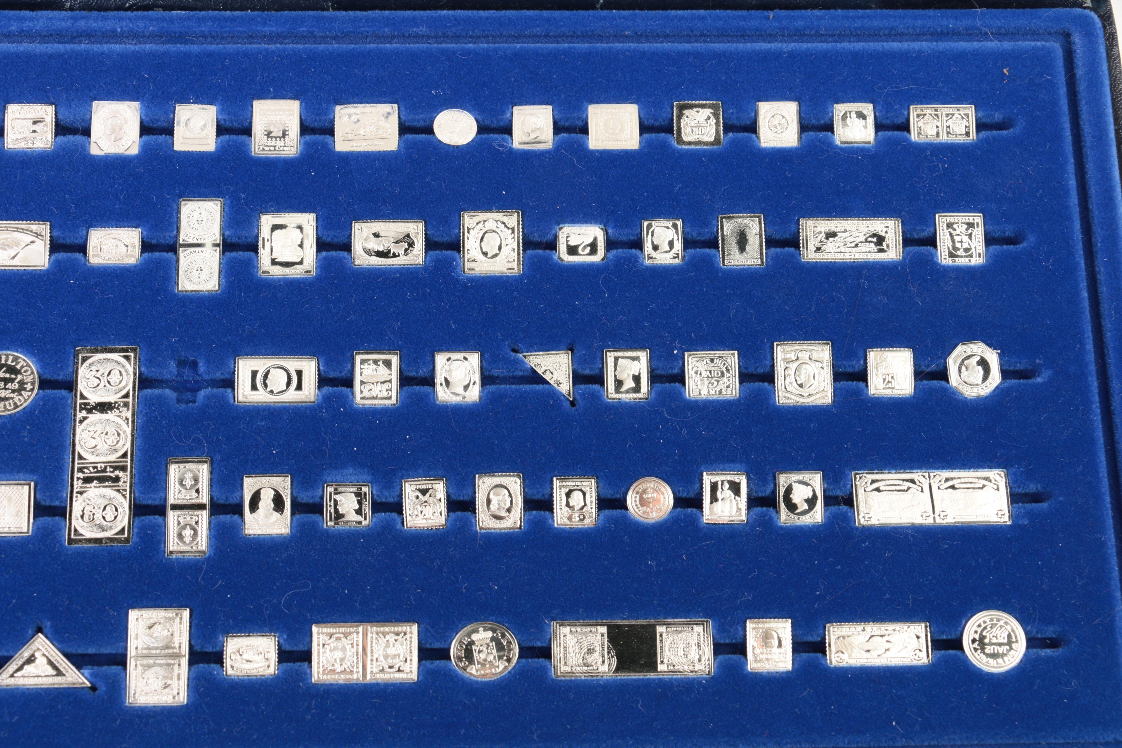 Franklin Mint "100 Greatest Stamps of the World" in Sterling Silver Miniature