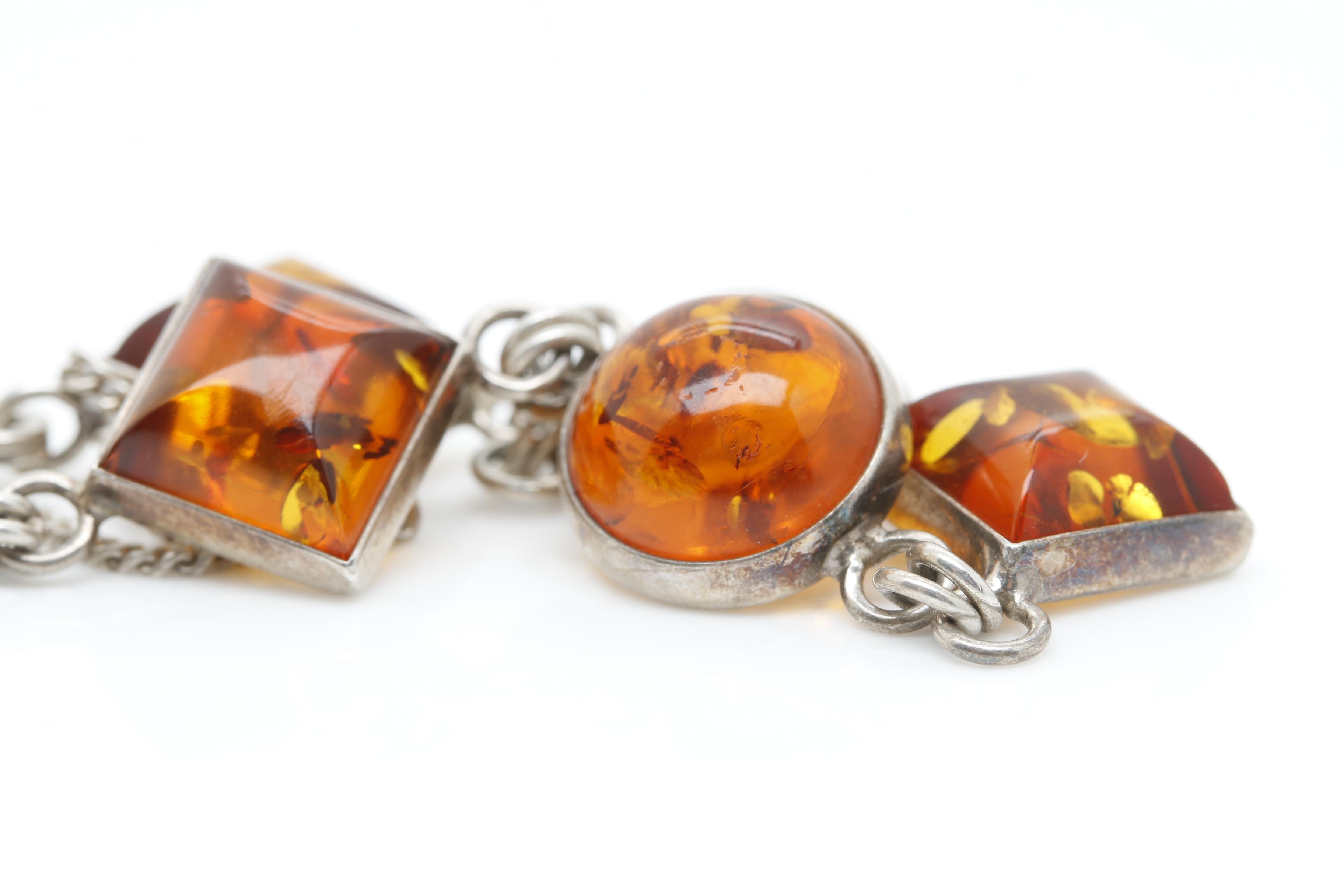 Sterling Silver Amber Jewelry Selection