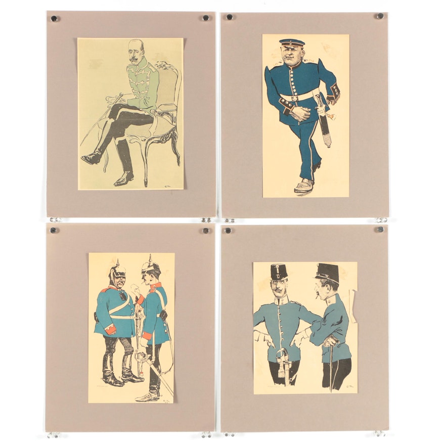 Lithographs After Eduard Thöny of Figures
