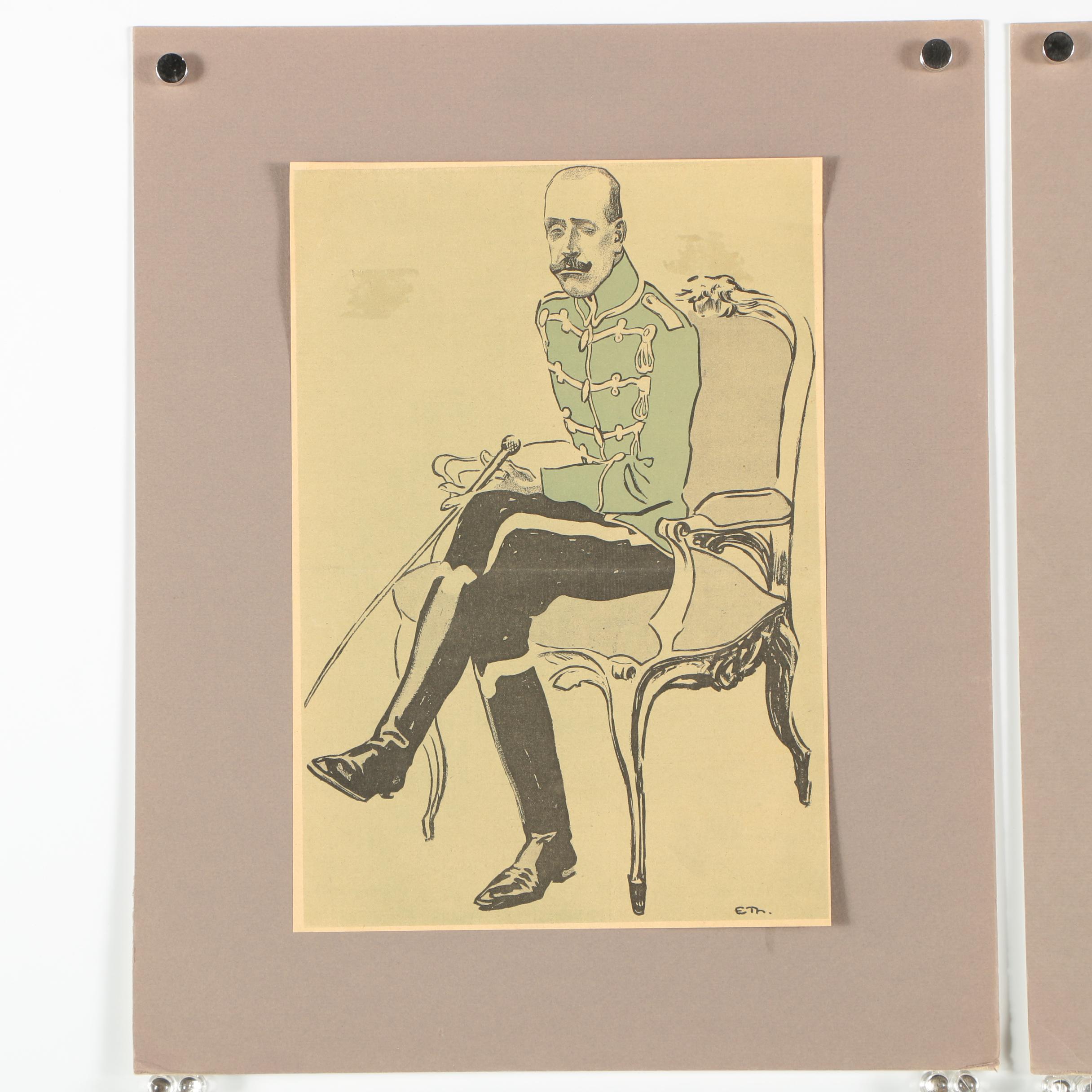 Lithographs After Eduard Thöny of Figures