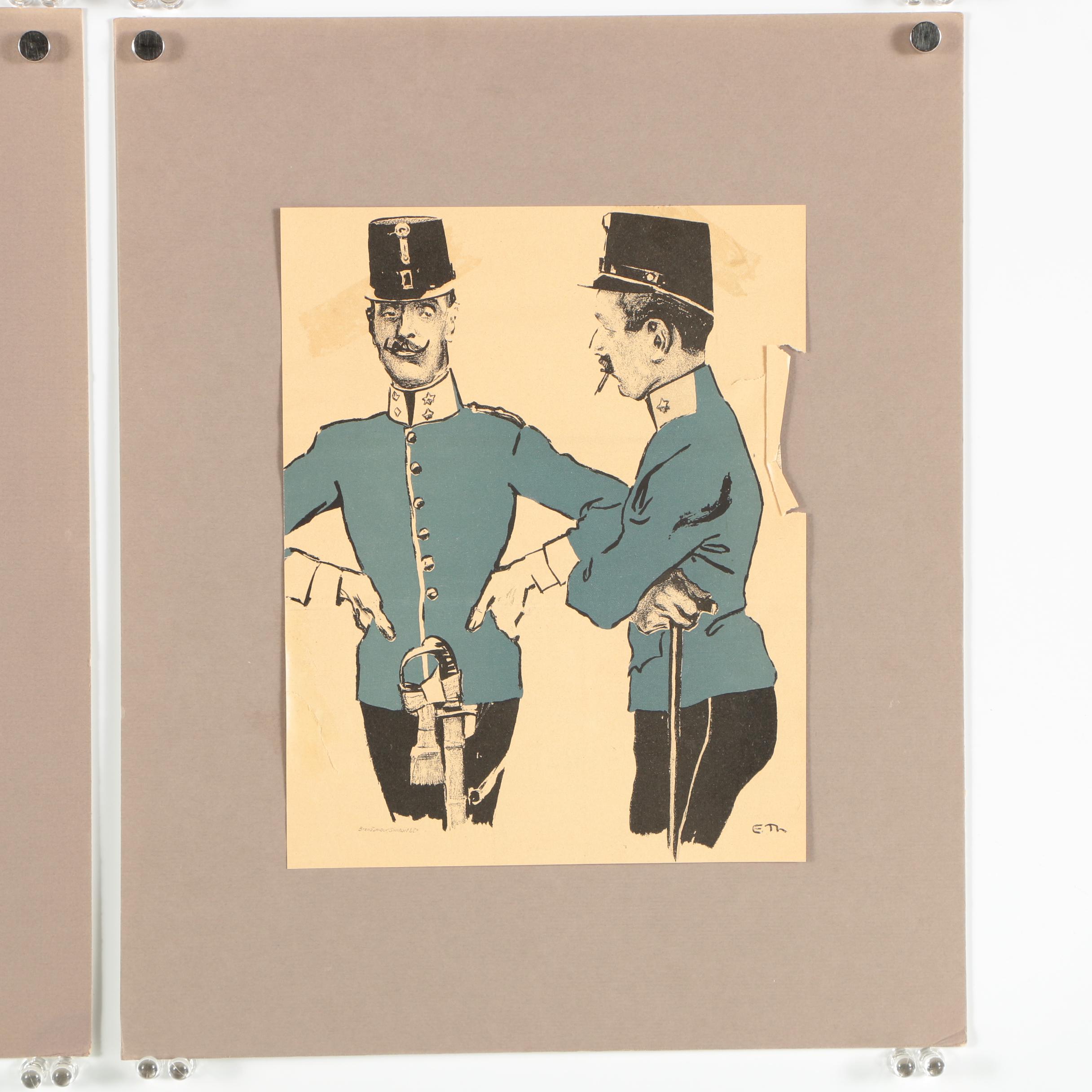 Lithographs After Eduard Thöny of Figures