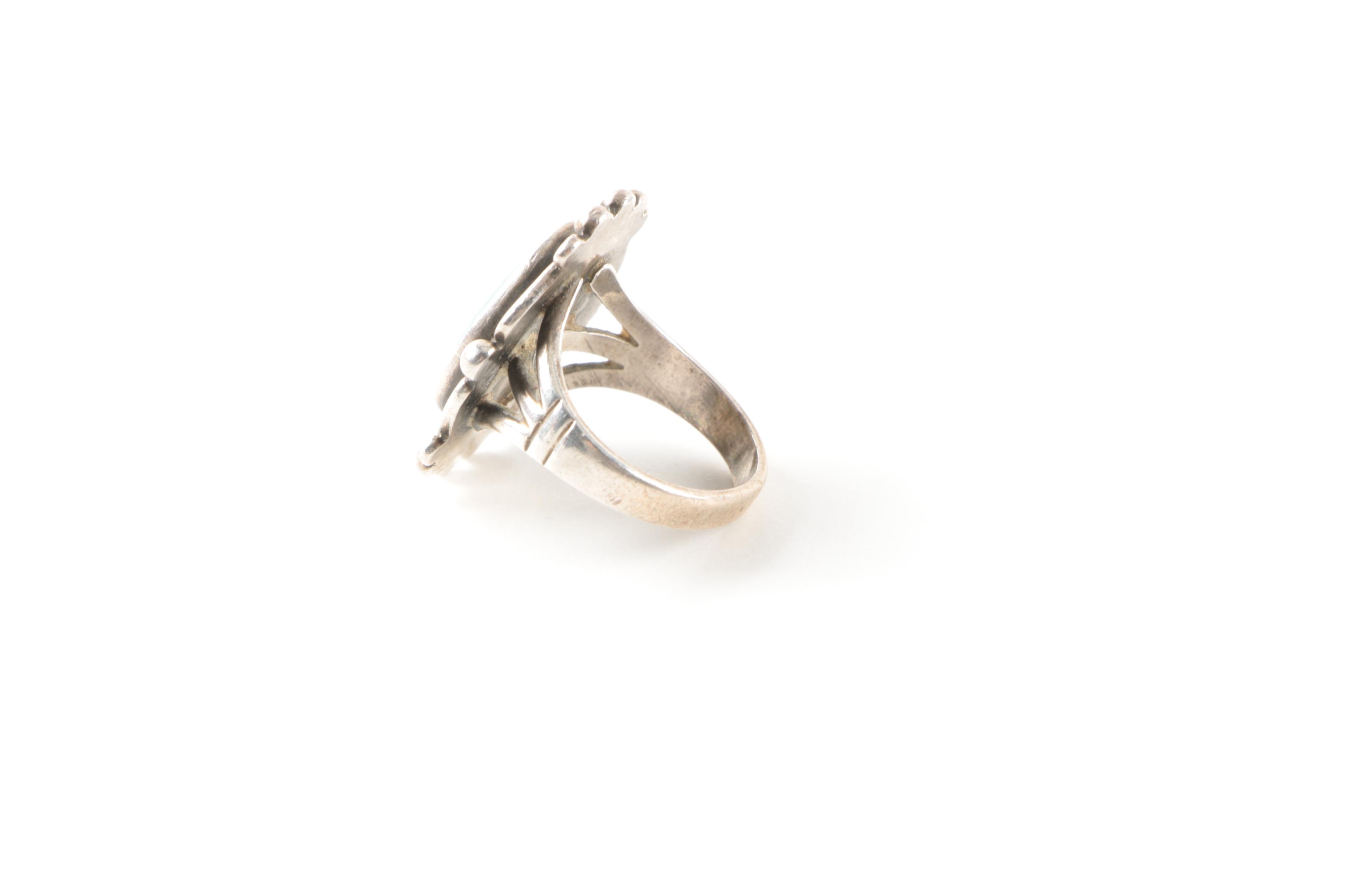 Selection of Sterling Silver Turquoise, Chalcedony and Onyx Jewelry