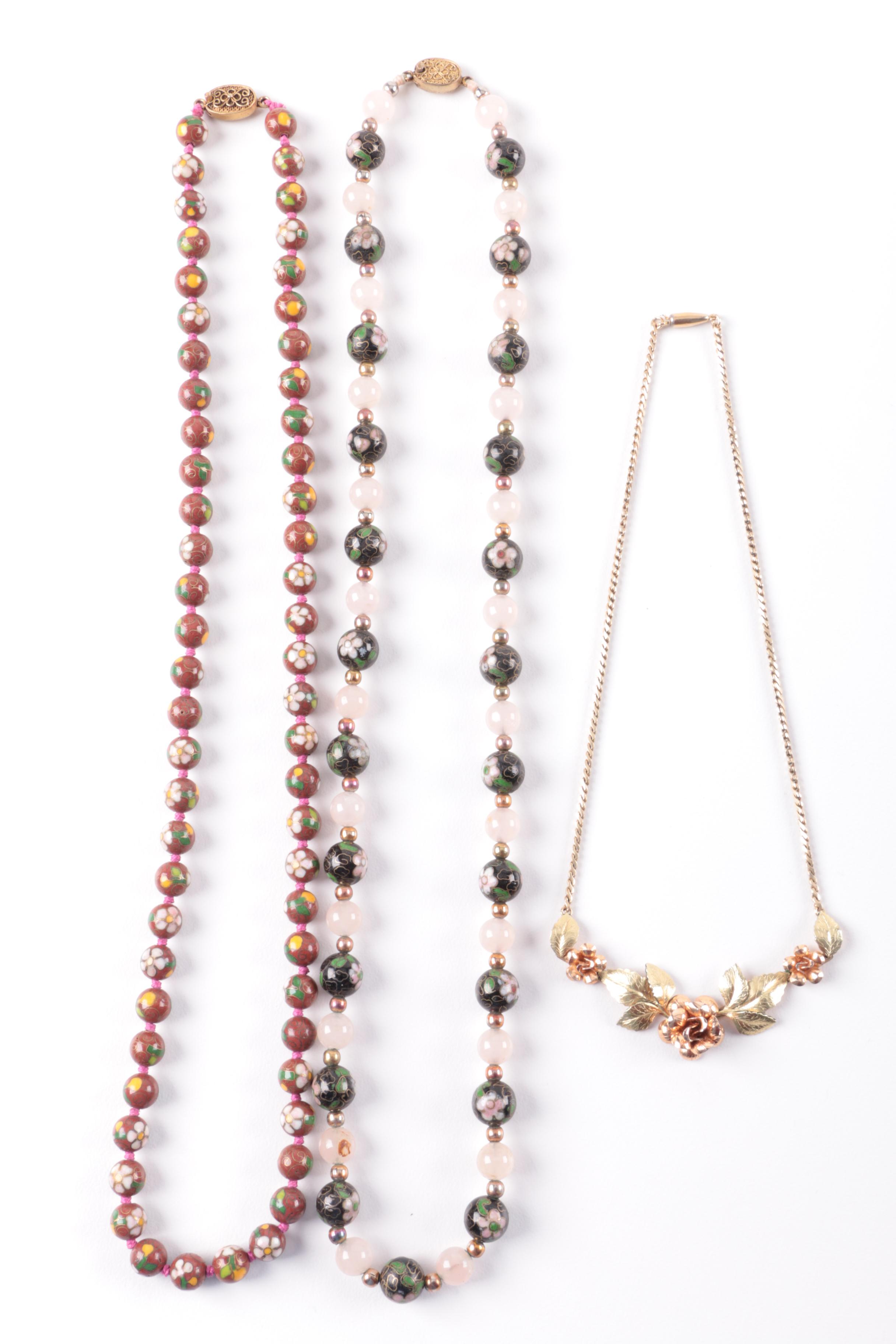 Assortment of Costume Necklaces and Brooches Featuring Krementz