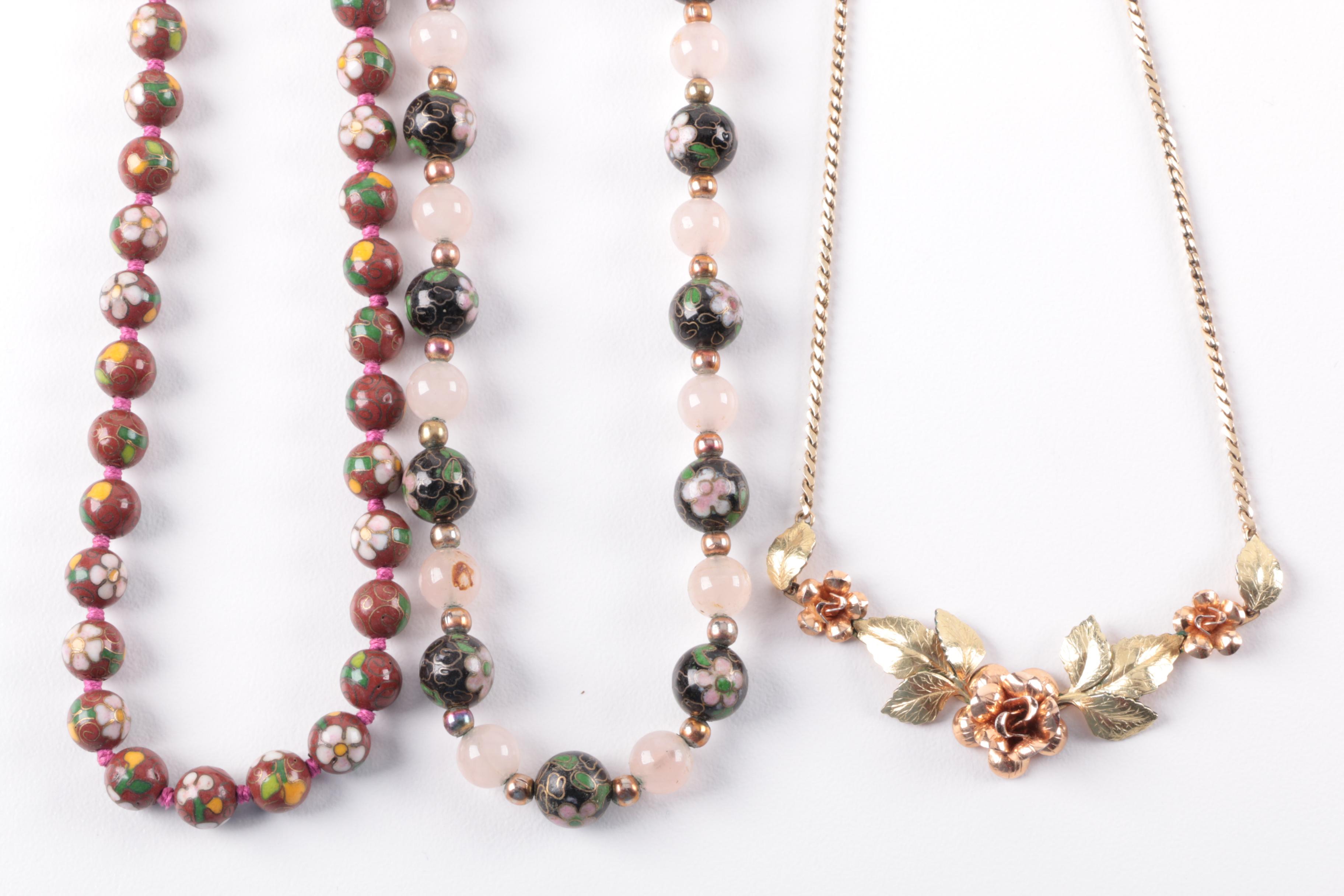 Assortment of Costume Necklaces and Brooches Featuring Krementz