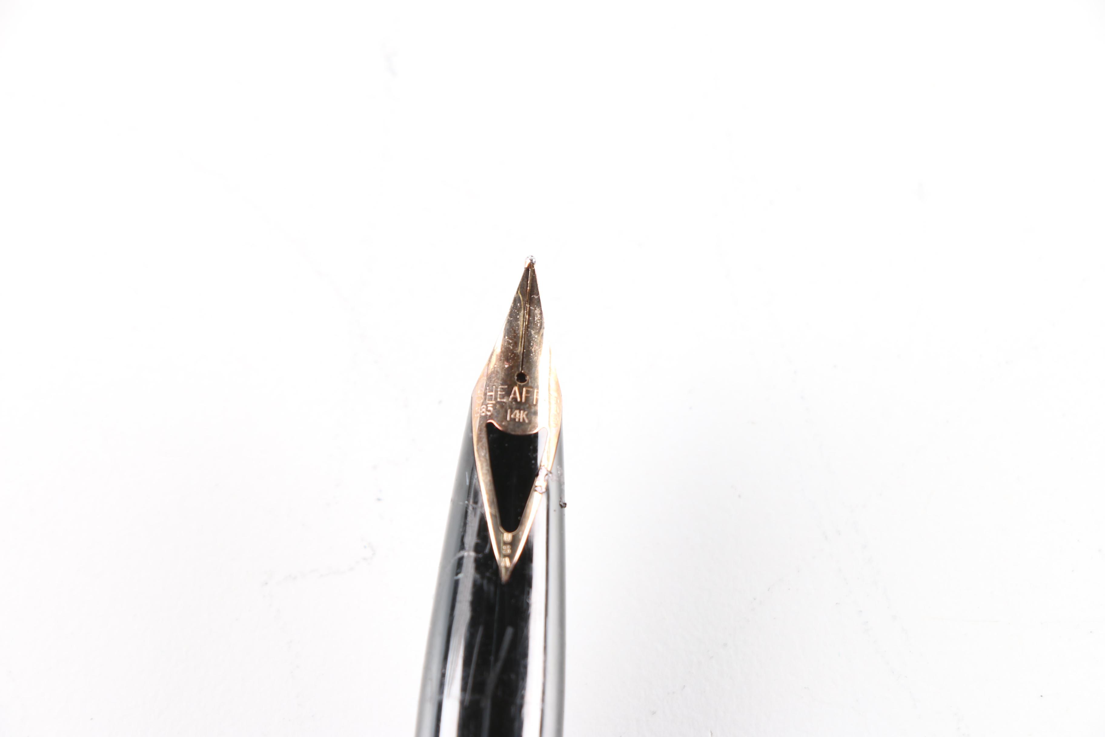 Vintage Sheaffer Pen Set in Glass Holder