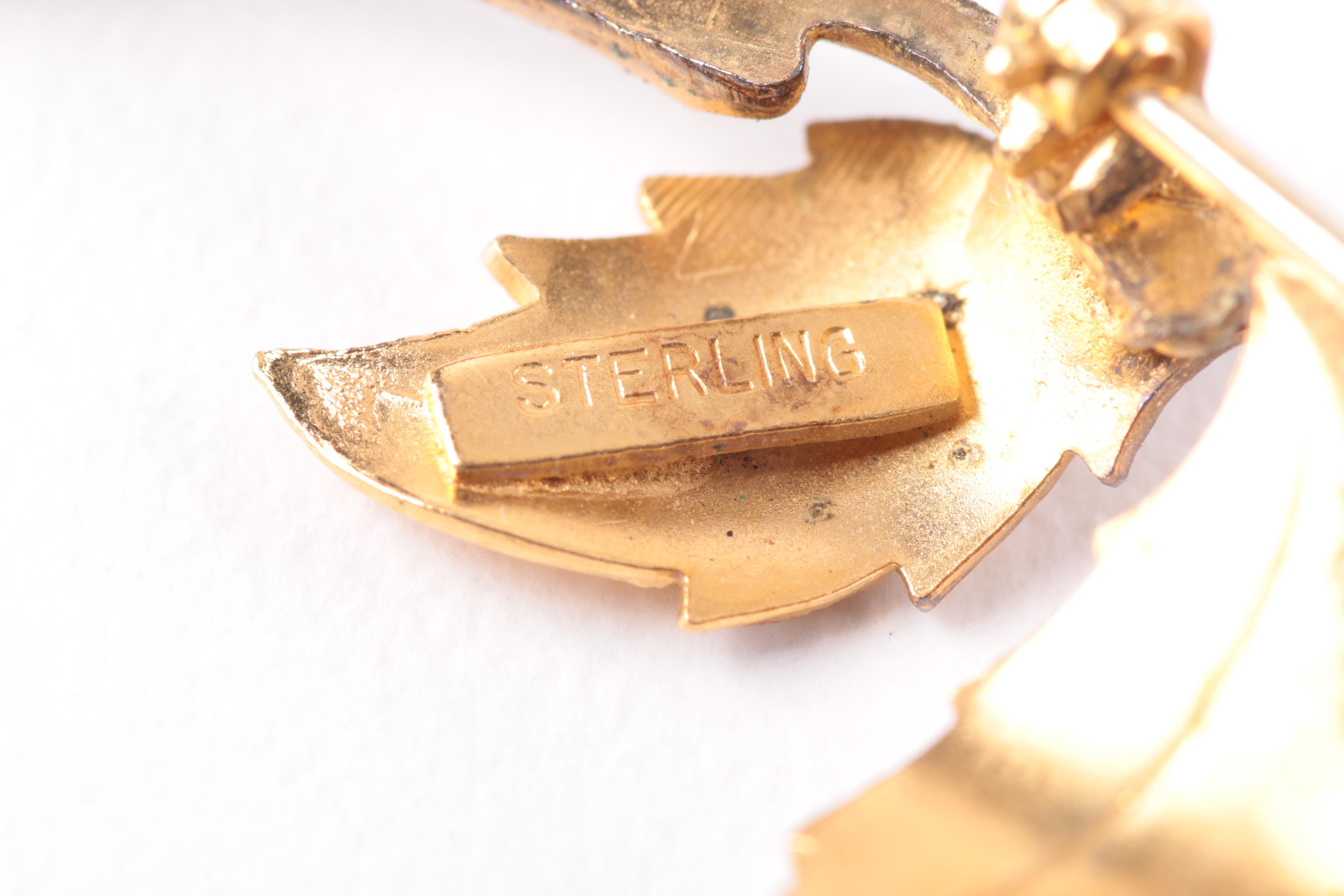 Selection of Sterling Silver Abalone, Marcasite and Enamel Jewelry