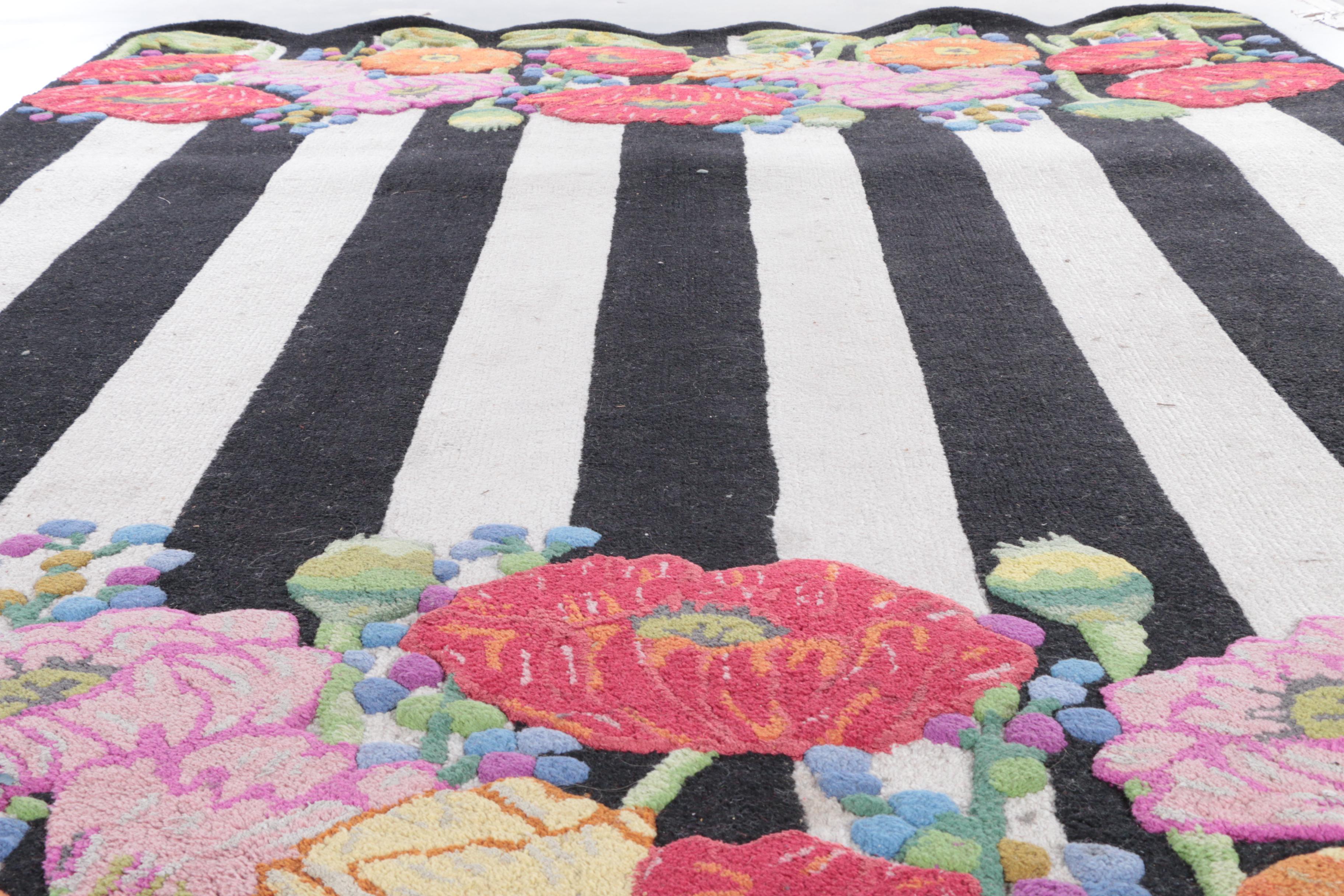 Tufted MacKenzie-Childs "Poppy Field" Area Rug