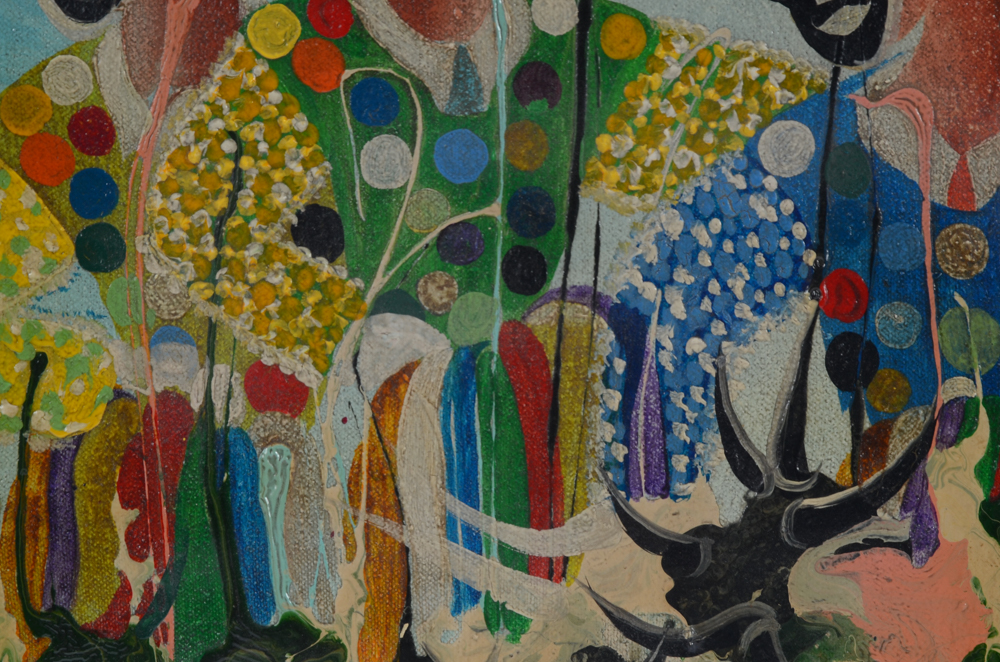 Musset Payant Oil Painting on Canvas of Costumed Figures