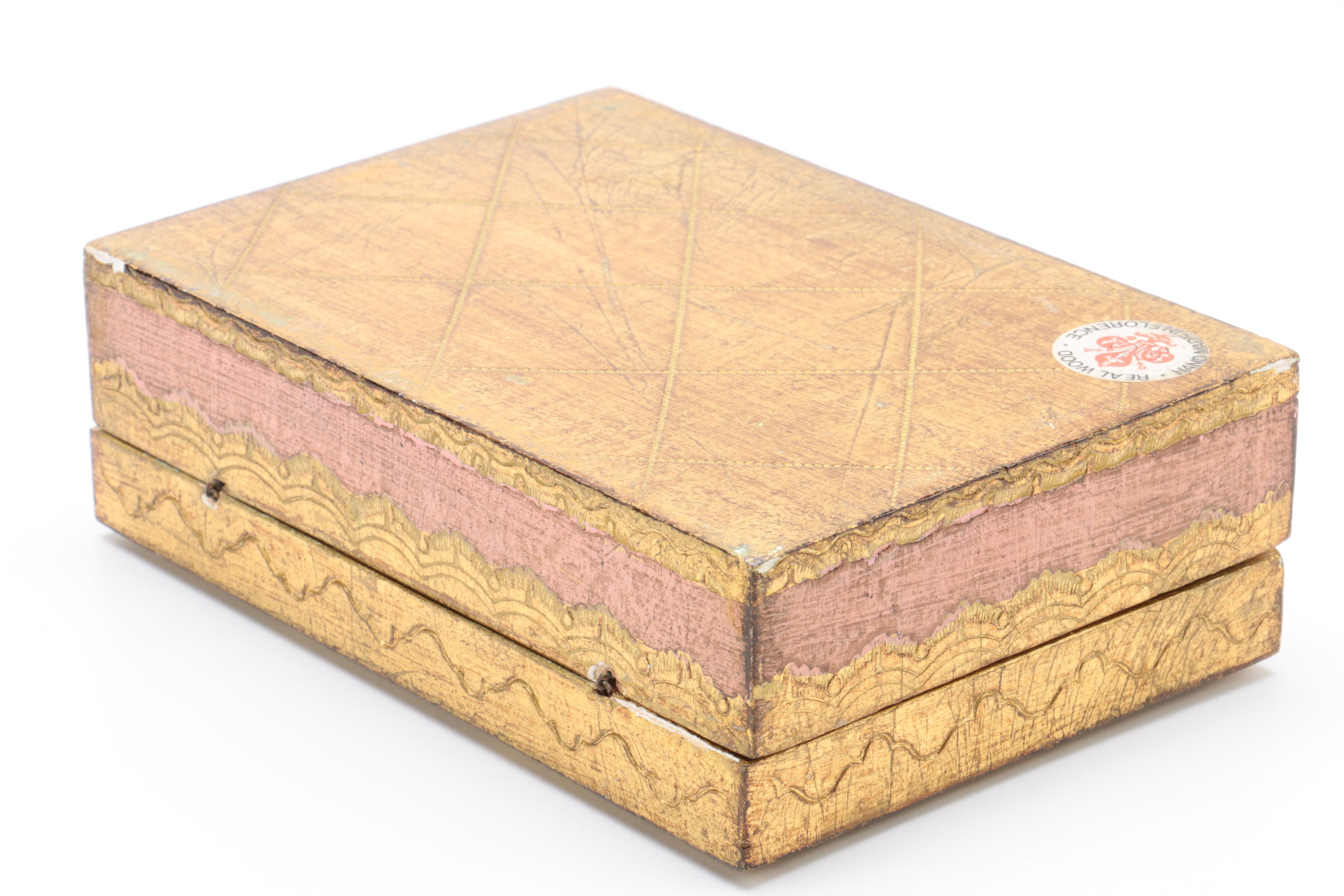 Alabaster and Wood Trinket Boxes