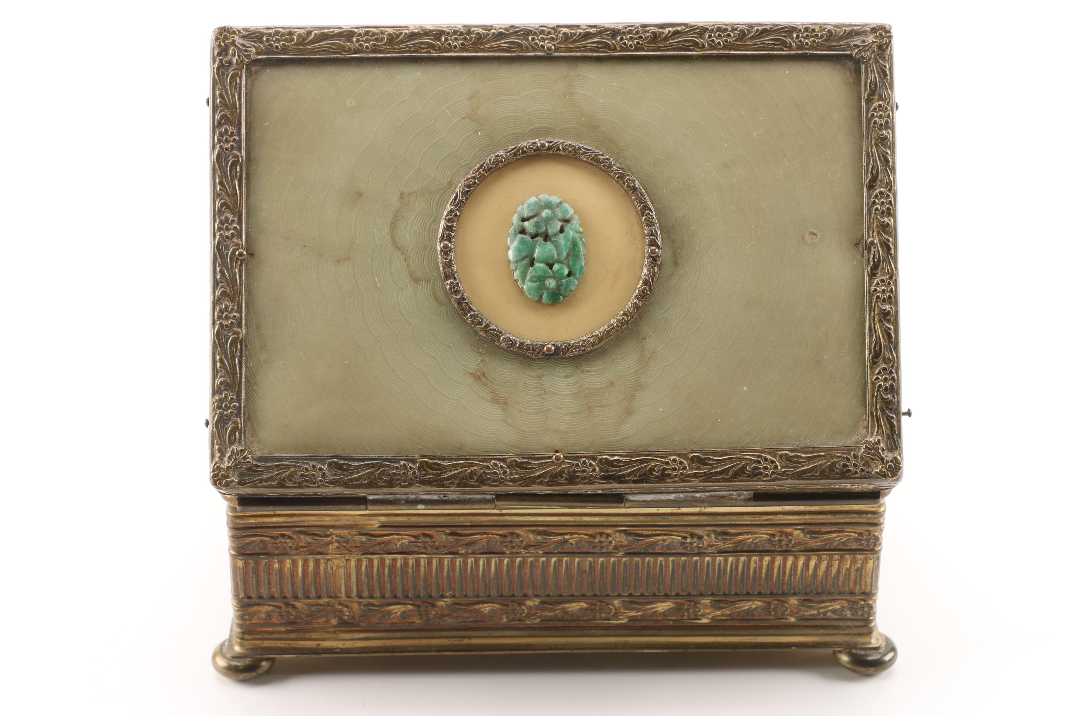 Vintage Apollo Fluorite Medallion Box