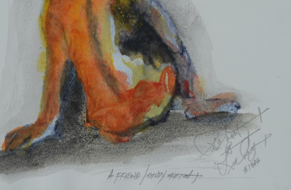 Robert Lackney Mixed Media Painting "A Friend"