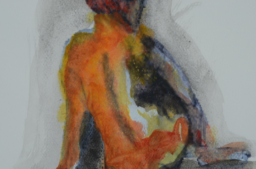 Robert Lackney Mixed Media Painting "A Friend"