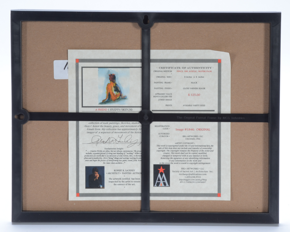 Robert Lackney Mixed Media Painting "A Friend"