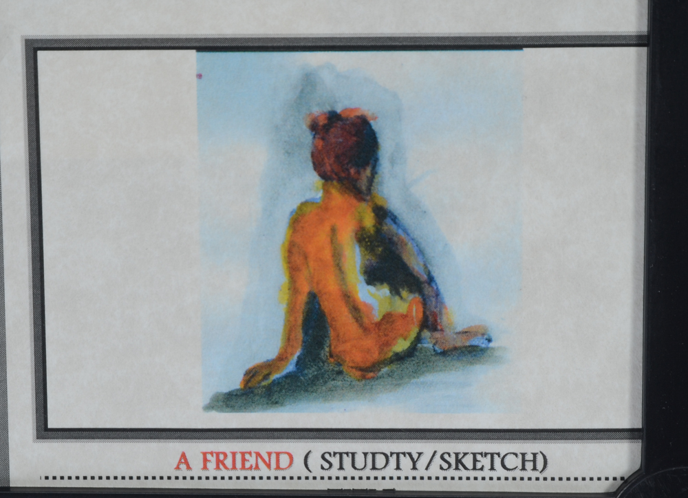 Robert Lackney Mixed Media Painting "A Friend"