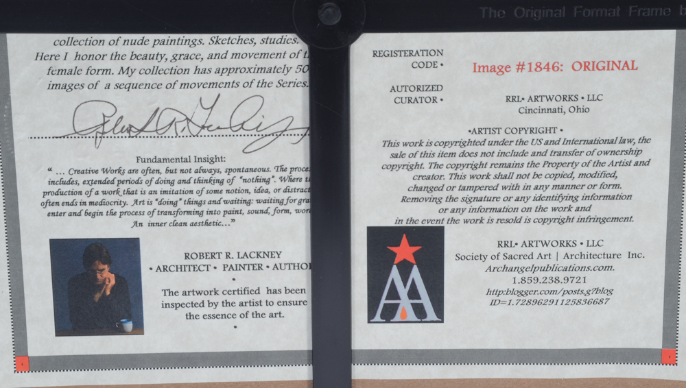 Robert Lackney Mixed Media Painting "A Friend"