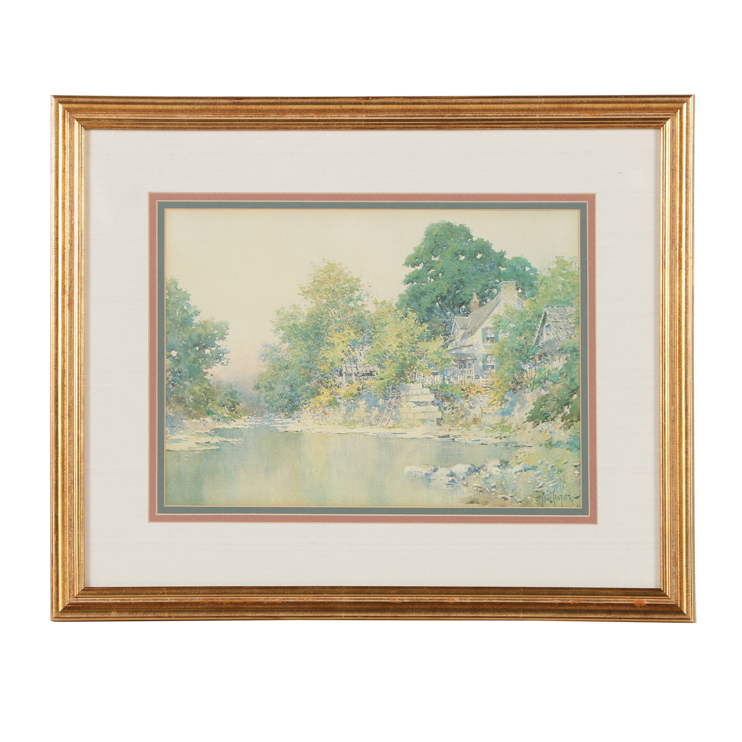 Offset Lithograph After Paul Sawyier "Dr. Suter's on the Elkhorn"