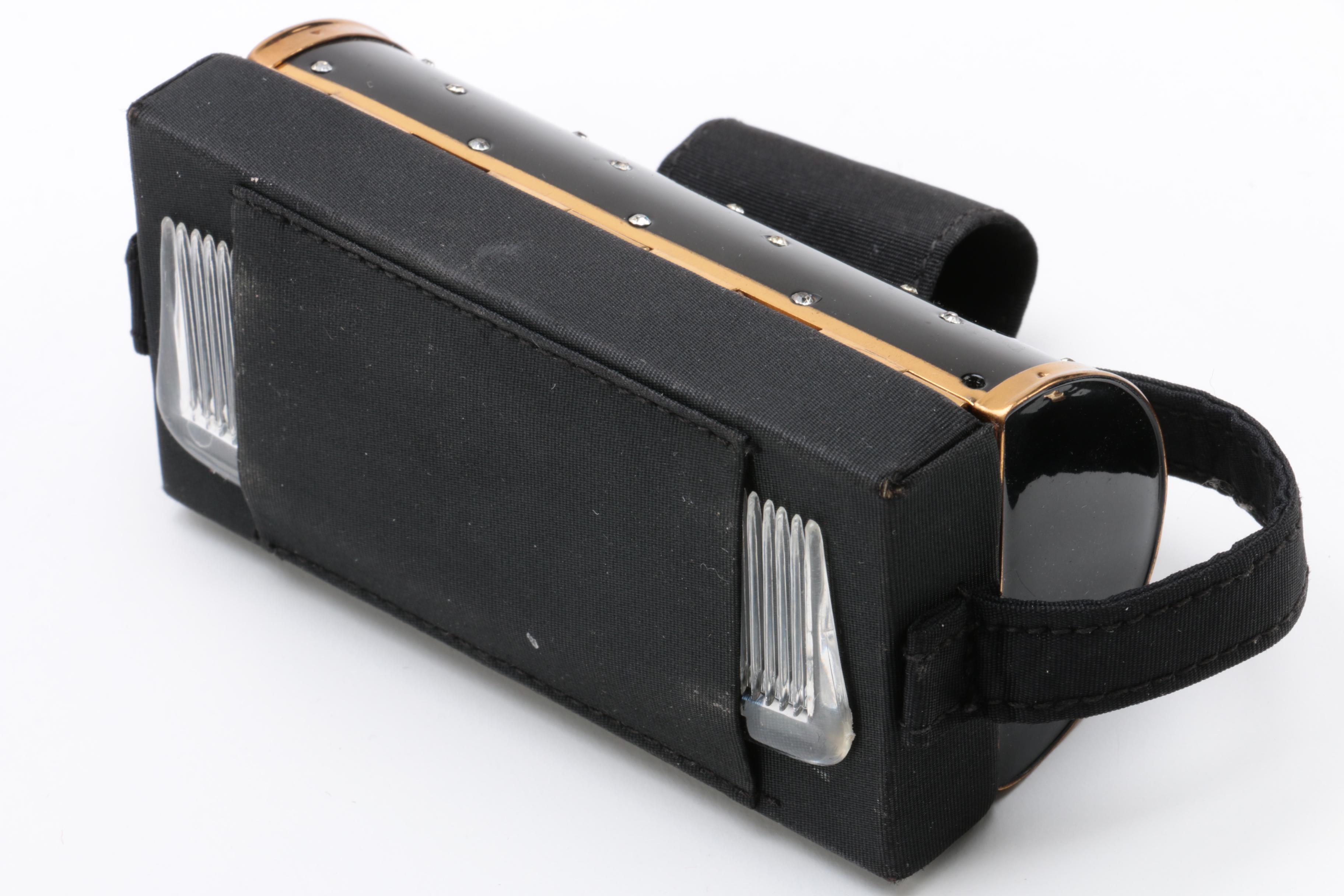 Vanity Accessories Including Shagreen Case and Correia Crystal Perfume Bottle