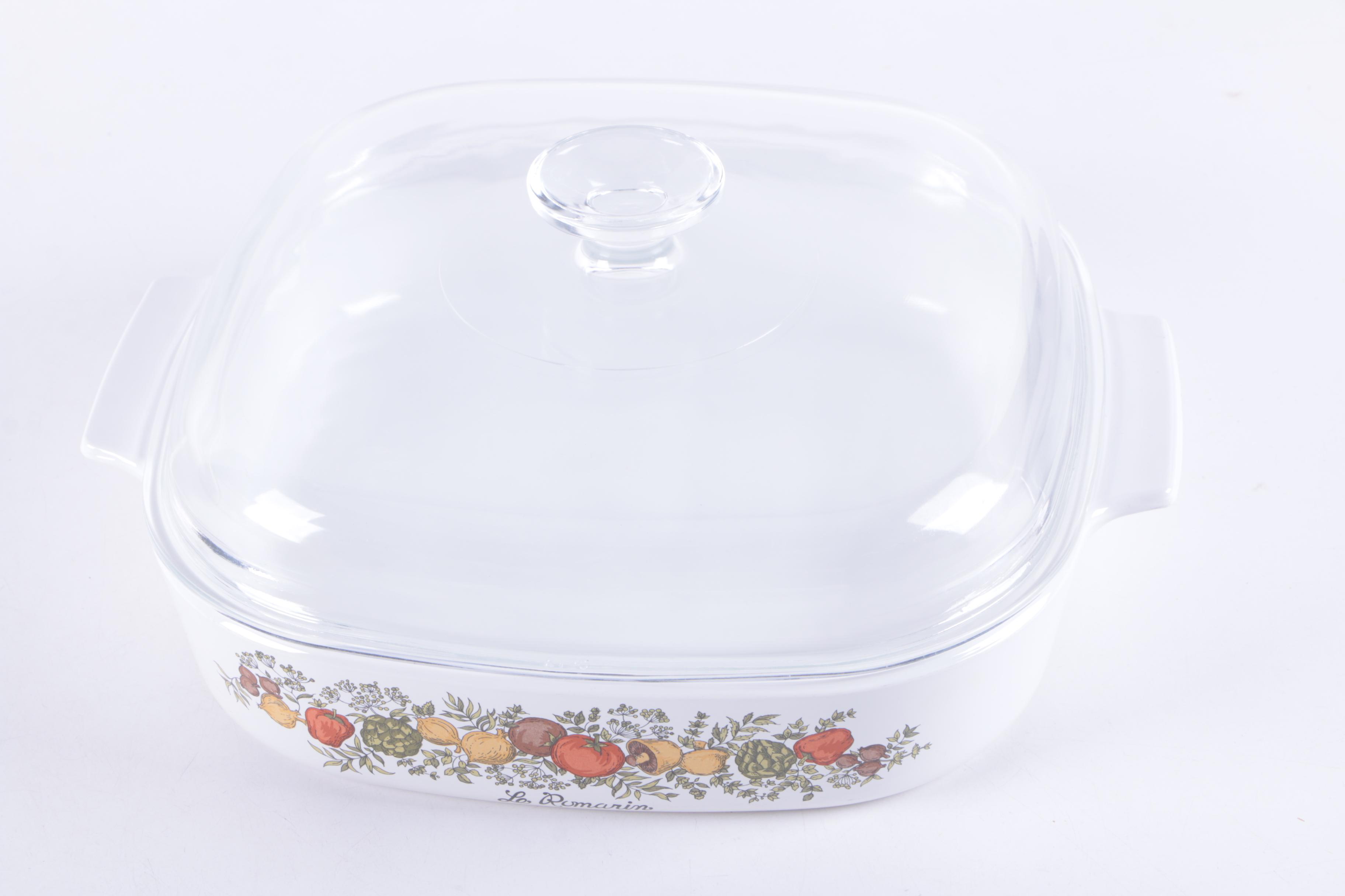 Vintage Corning Ware "Spice of Life" Baking Dishes and Descoware Dutch Oven