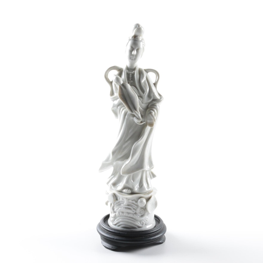 Blanc de Chine Guanyin Porcelain Figurine