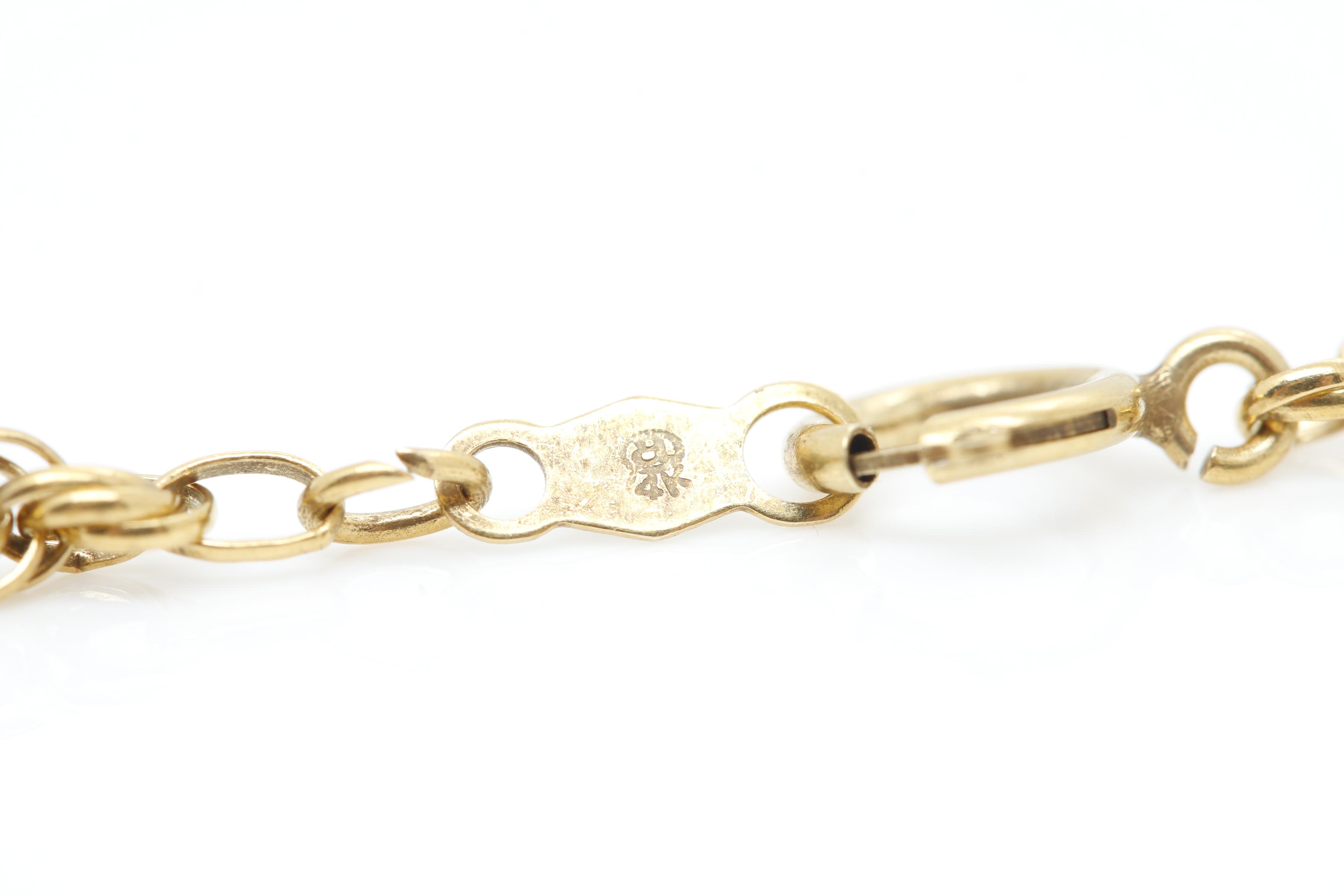 14K Yellow Gold Rope Chain Necklace