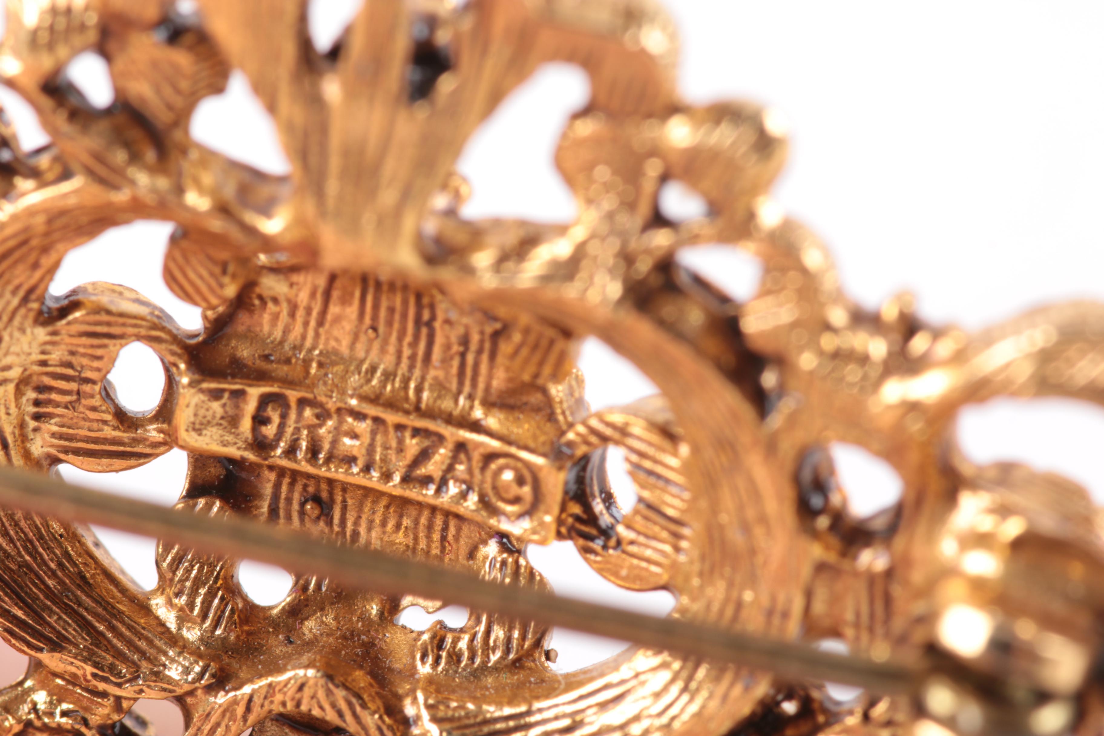 Assortment of Gold and Silver Tone Shell Cameo, Glass and Foilback Jewelry