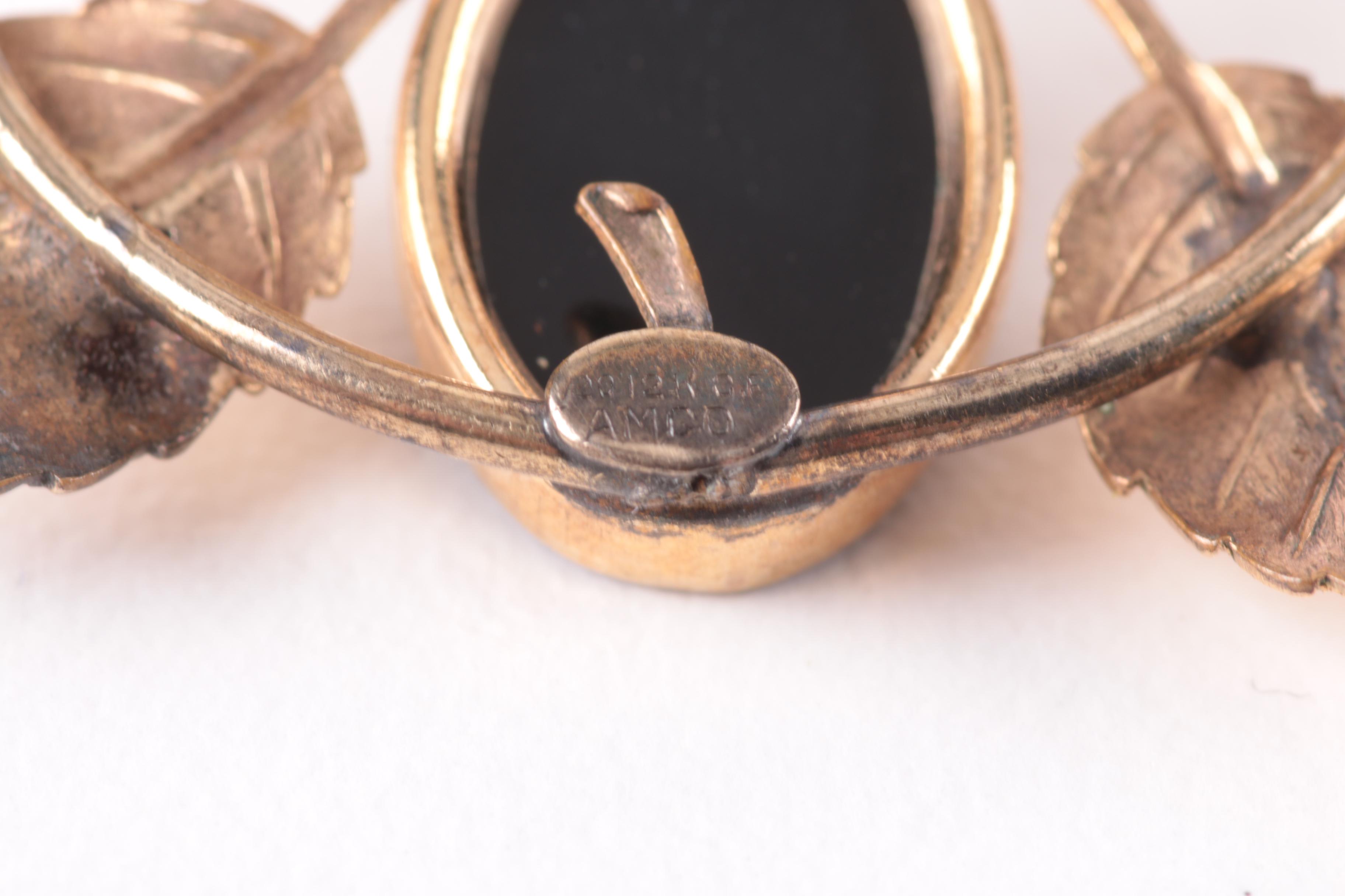 Assortment of Gold and Silver Tone Shell Cameo, Glass and Foilback Jewelry