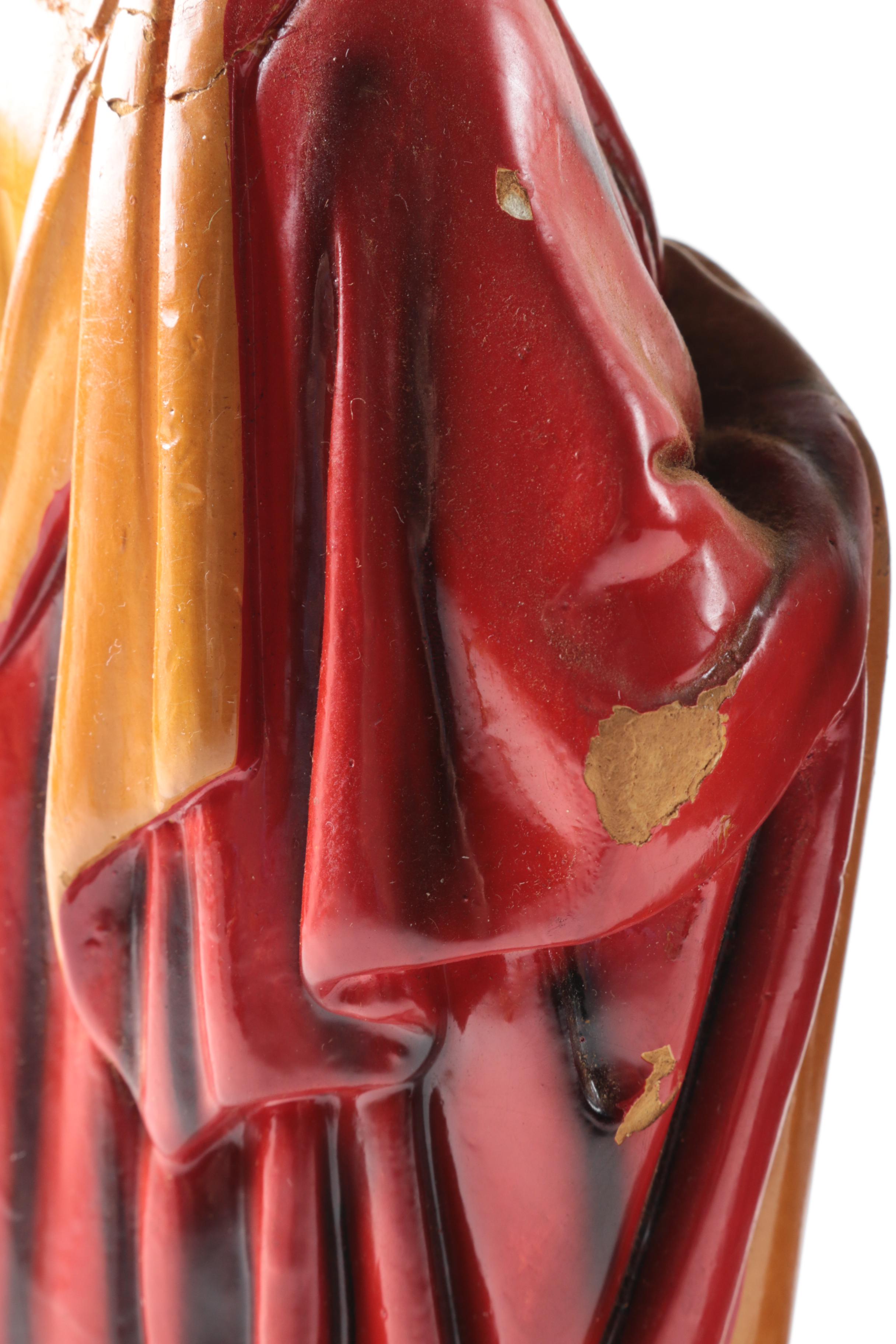 Christian Figurine Collection Including Jesus and Francis of Assisi